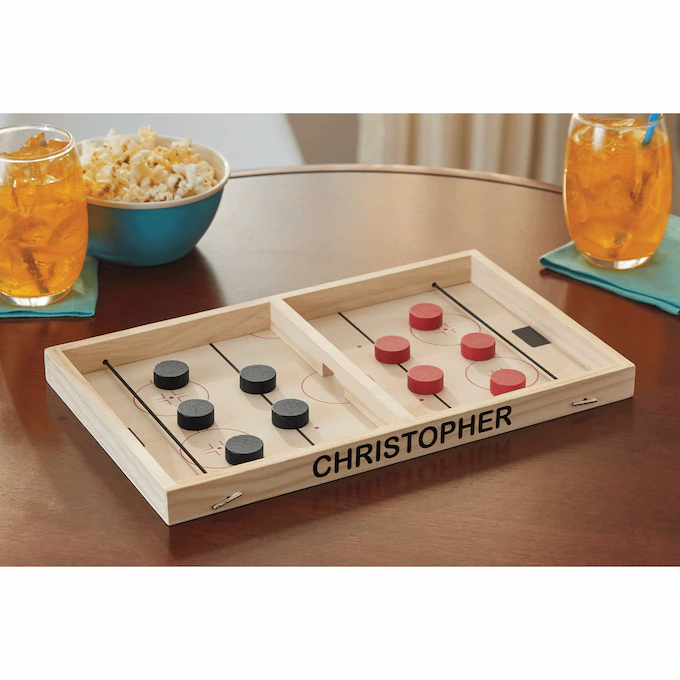 Personalized Wood Tabletop Hockey