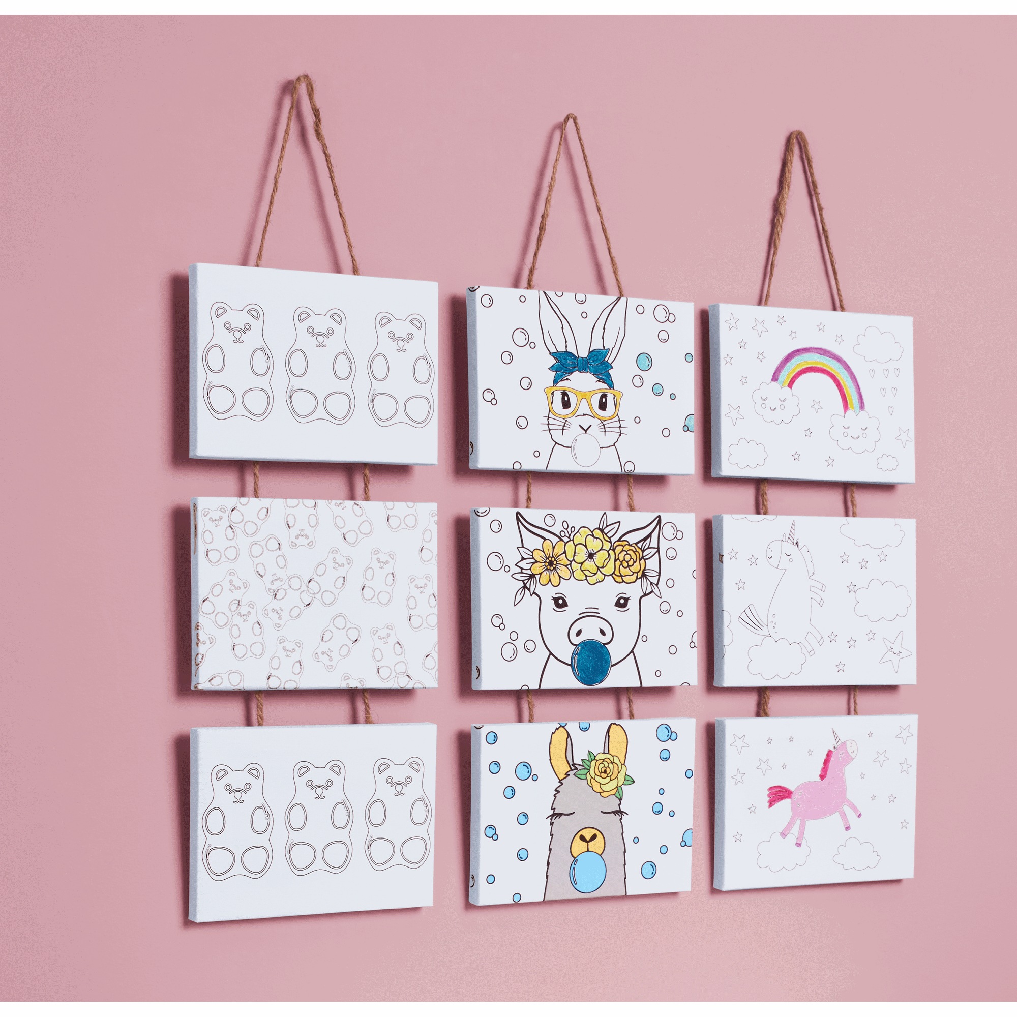 Art 101 Set of 3 Hanging Canvases Art Set