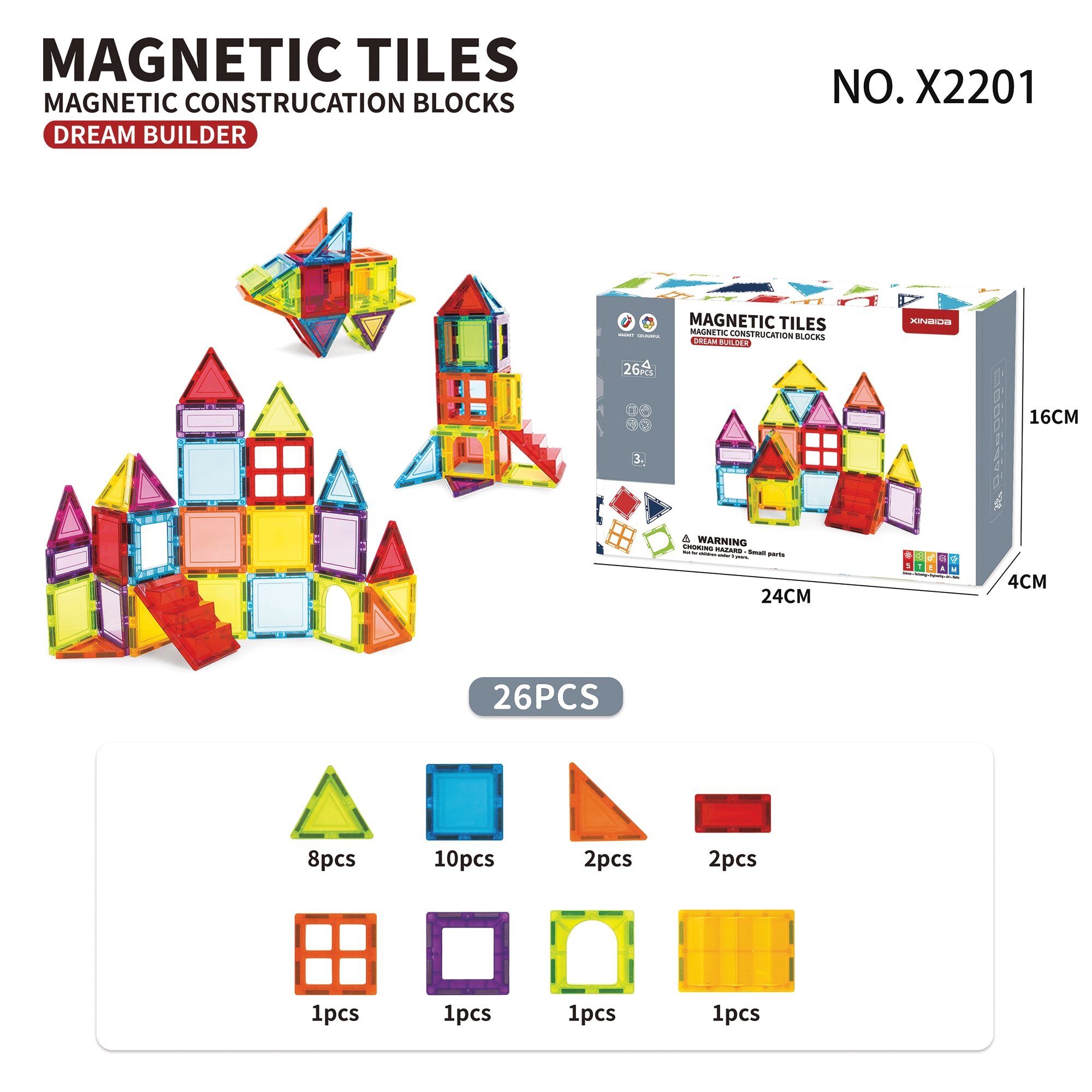 Magnetic Tiles Construction Blocks Sets