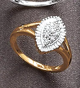 Diamond Marquise Cluster Ring 1 Diamond Marquise Cluster Ring