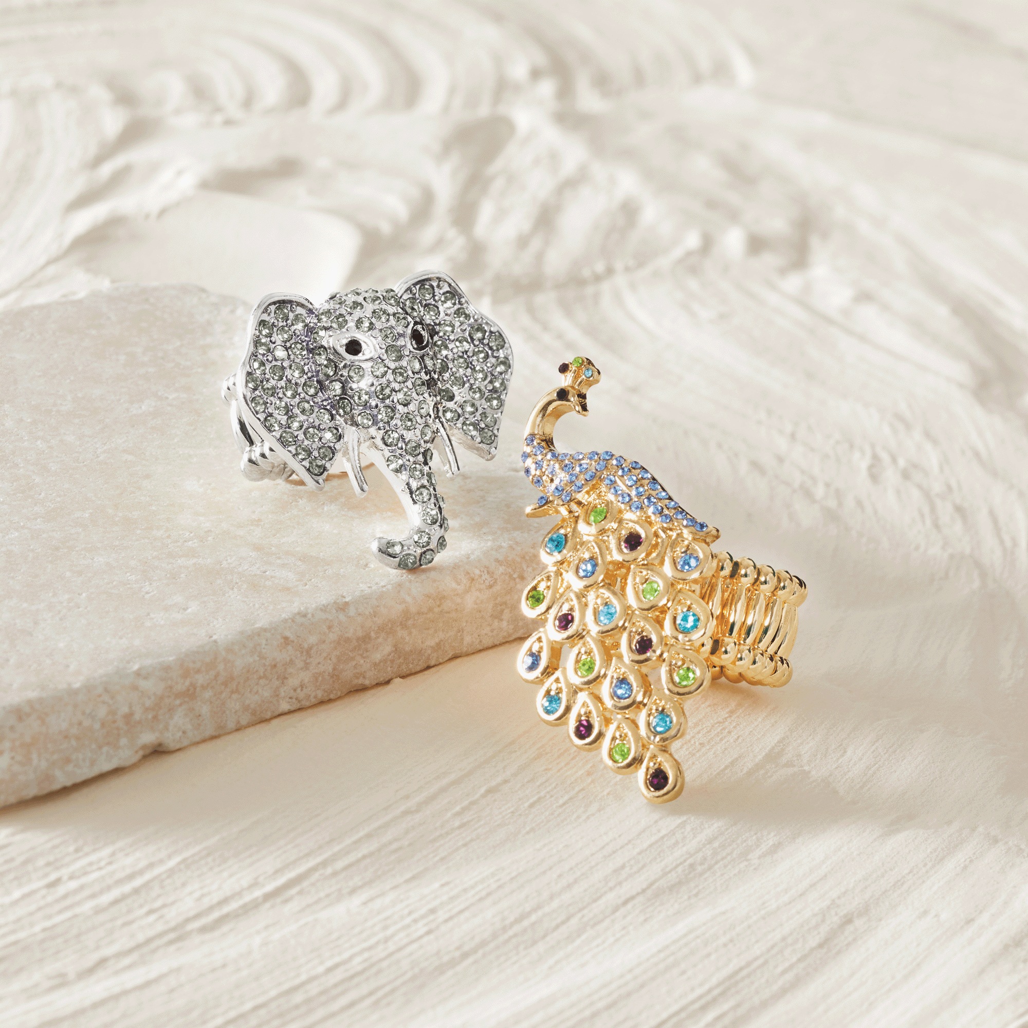 Crystal Wildlife Stretch Ring
