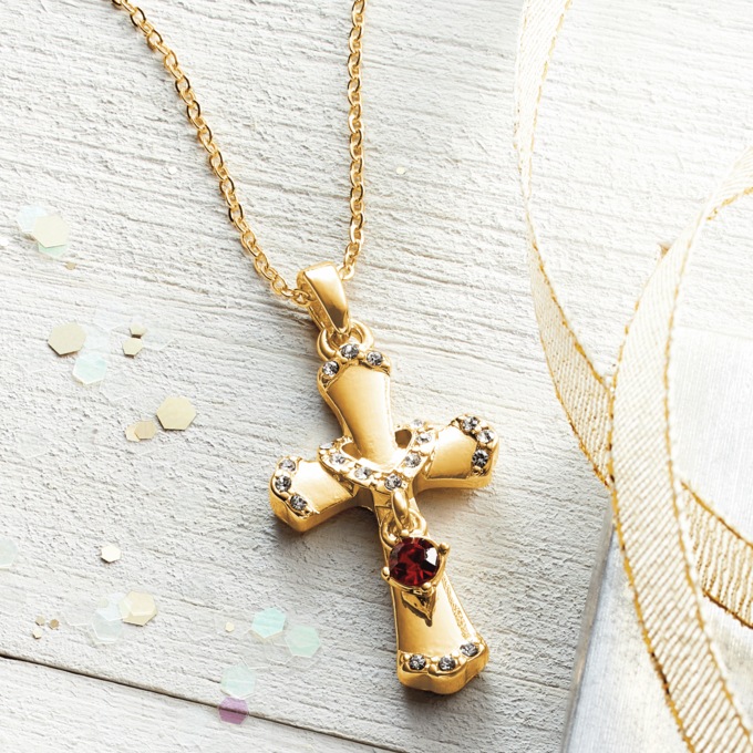 Birthstone Cross/Heart Pendant 1 Birthstone Cross/Heart Pendant