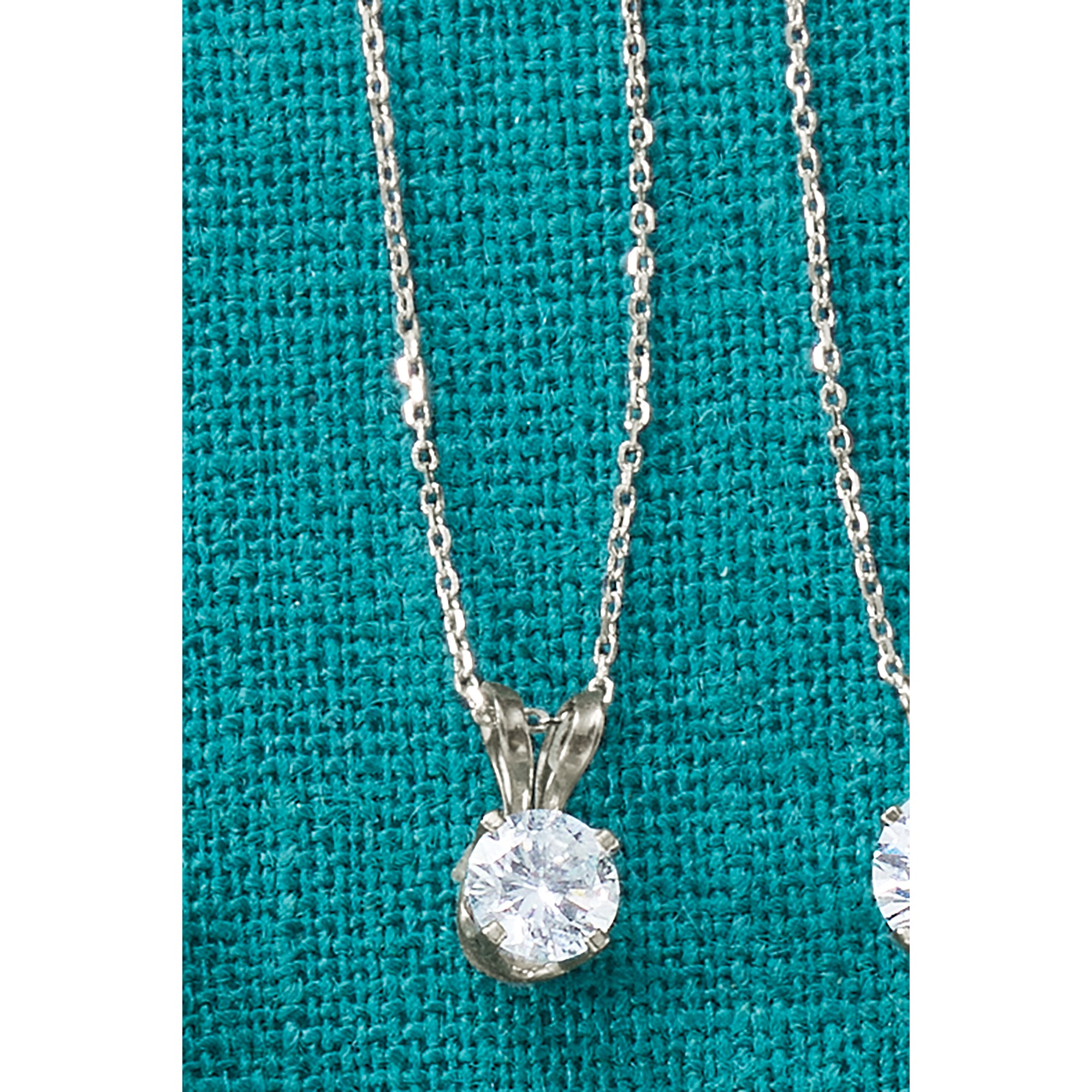 Lab-Diamond/14K Gold Solitaire Pendant