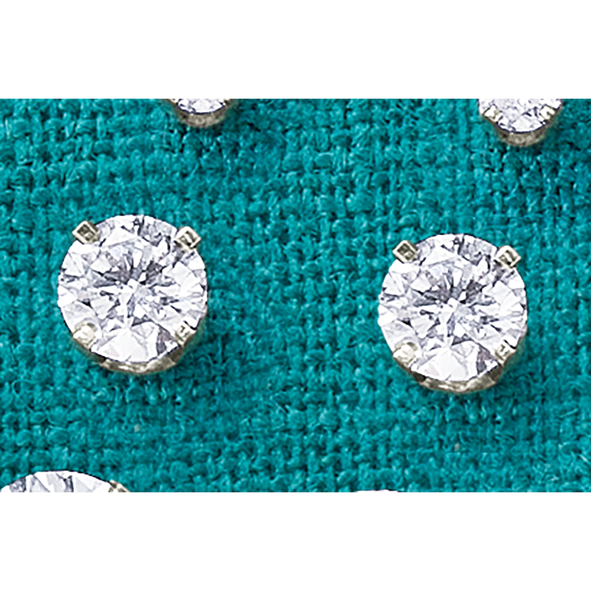 Lab-Diamond/14K Gold Solitaire Post Earrings