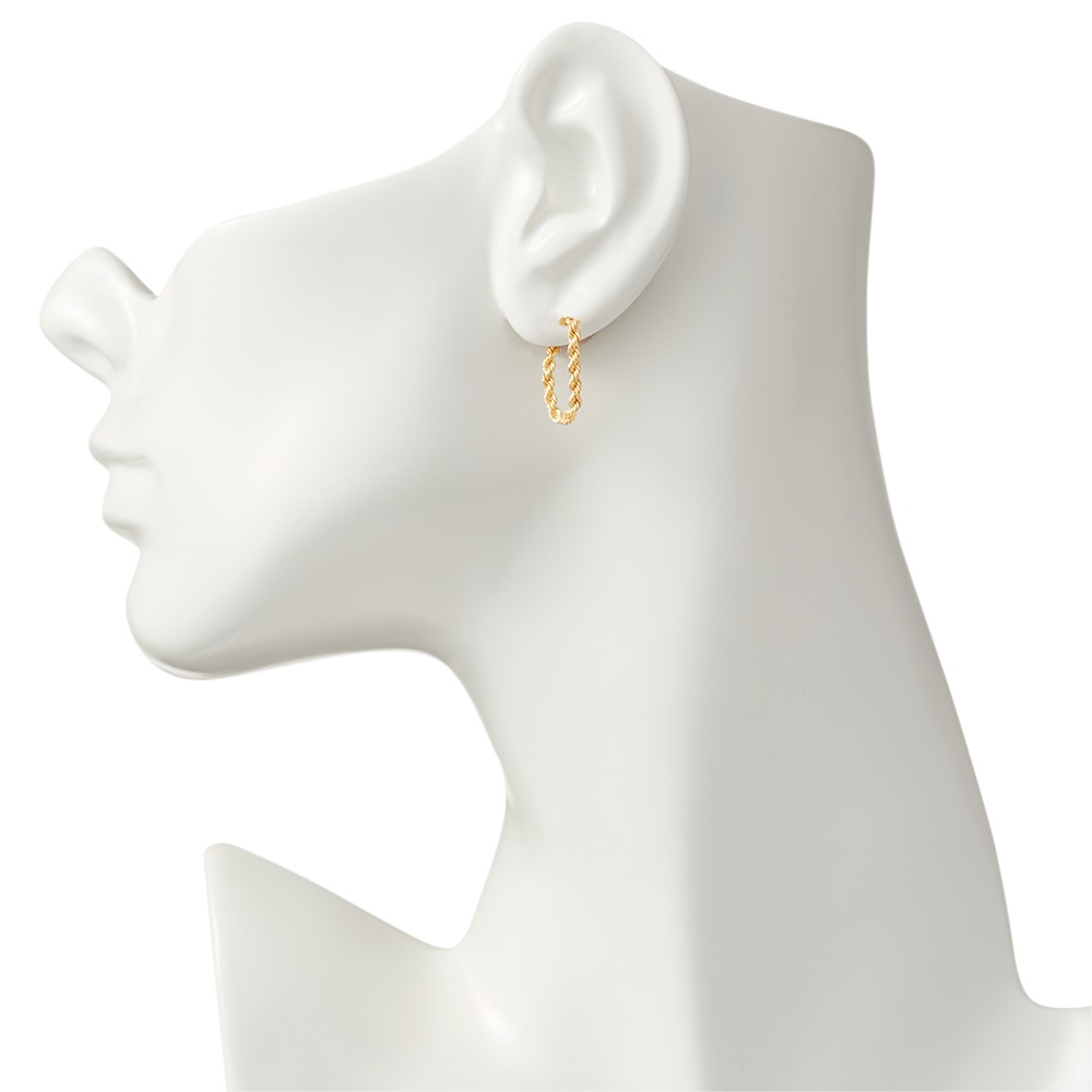 14K Gold Rope Earrings