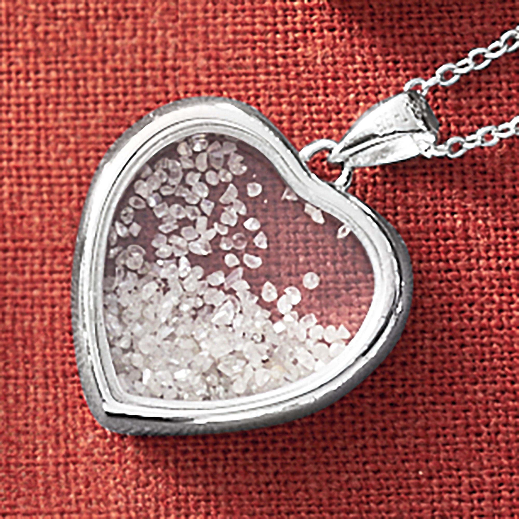 Diamond-Accented Heart Pendant