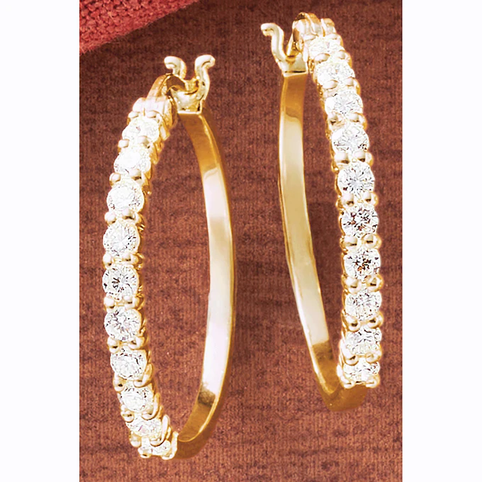 Lab-Diamond Hoops