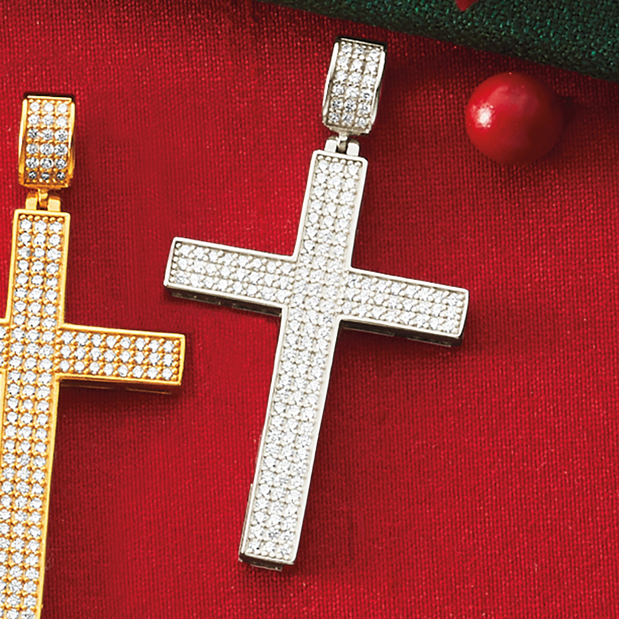 Men's Cubic Zirconia Cross Pendant
