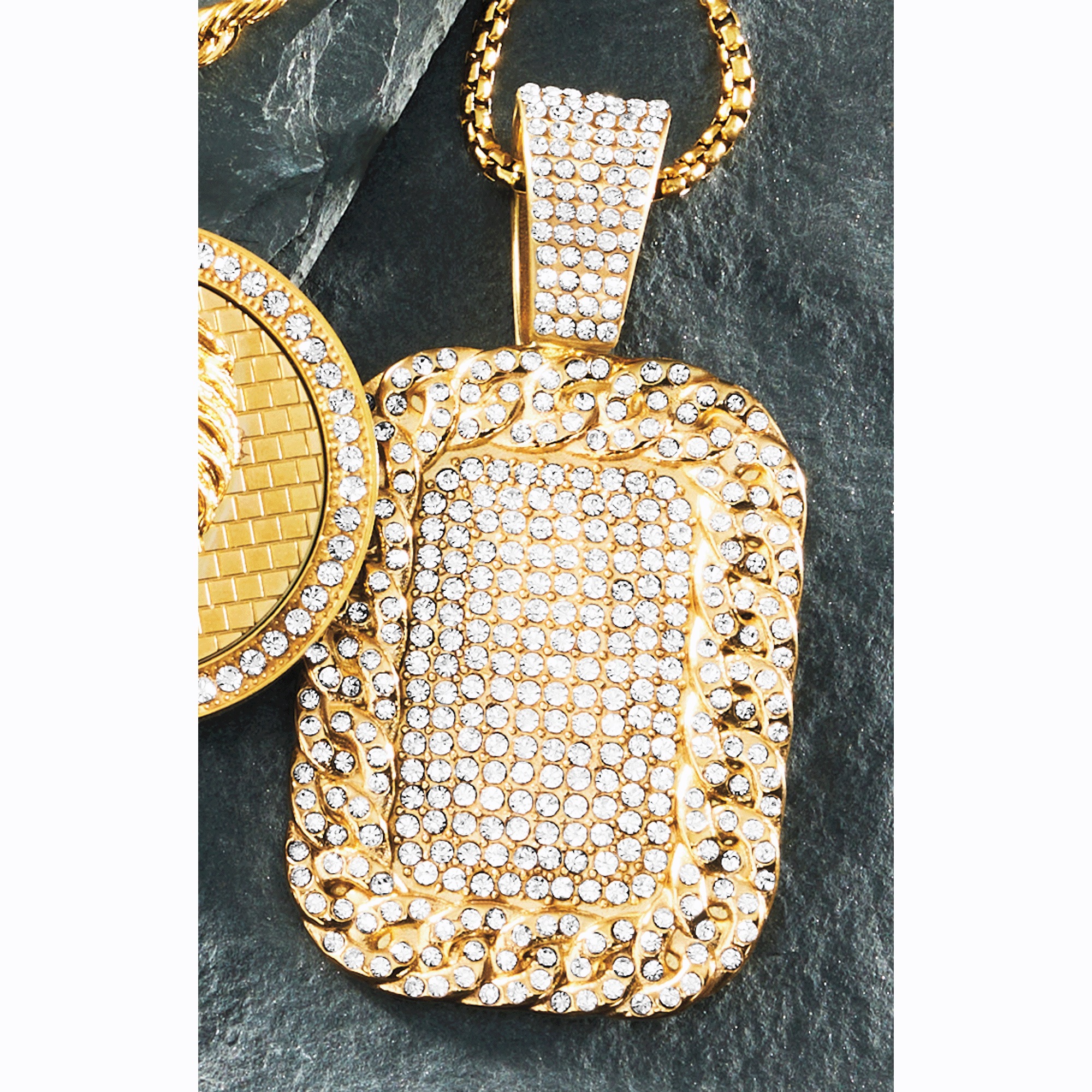 Majesty Crystal Dog Tag Pendant