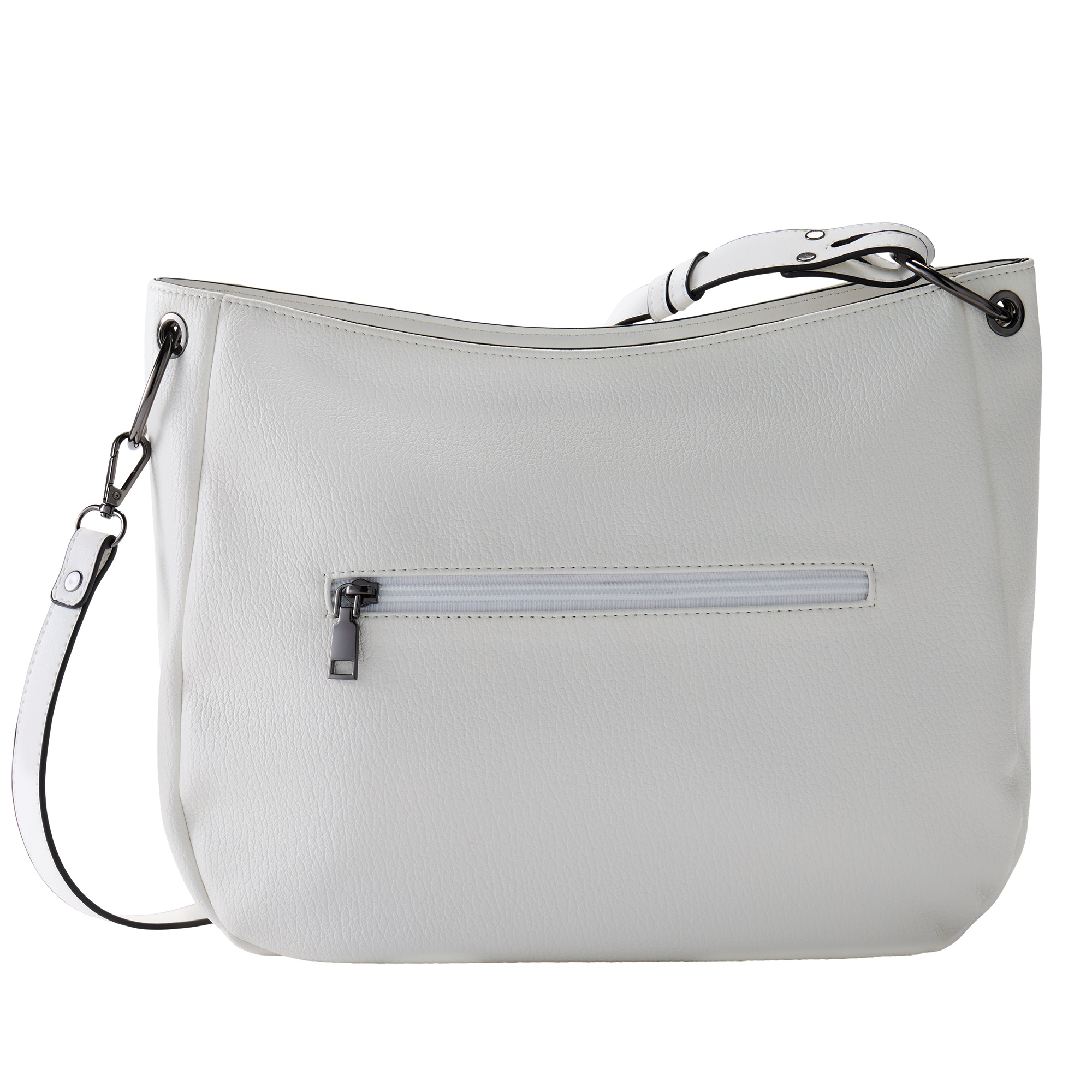 Justine Faux-Leather Hobo Bag – Shoulder Purse with Chain Tassel Detail for Women