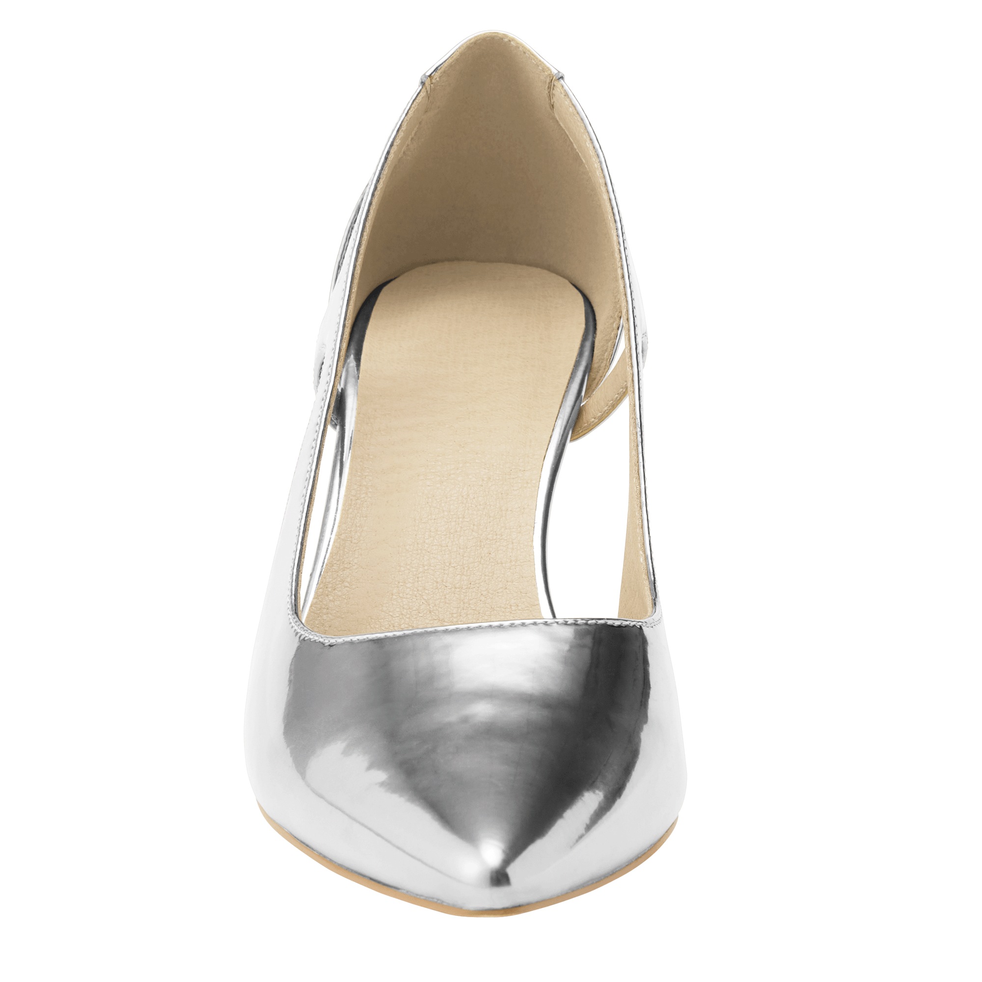 Midnight Velvet Women's Metallic Cut-Out Faux-Leather Pump