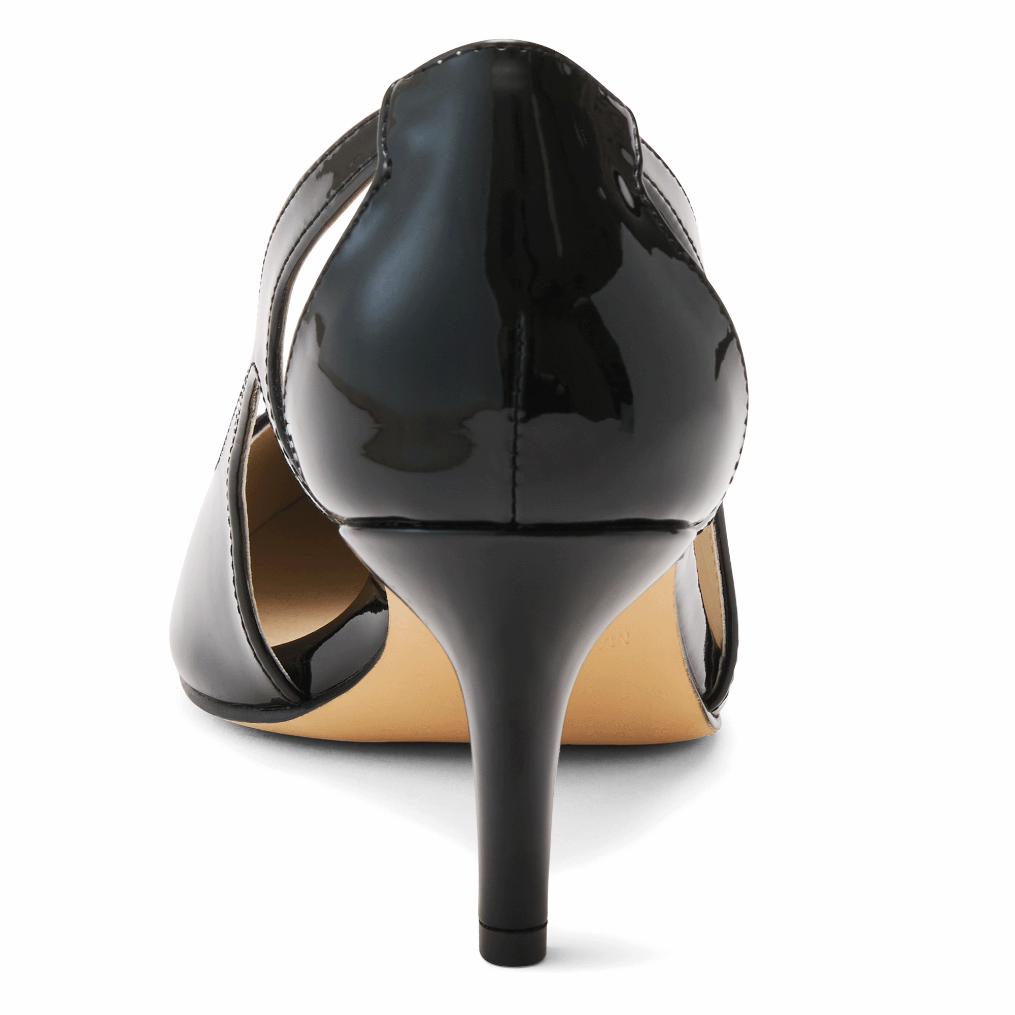 Midnight Velvet Women's Metallic Cut-Out Faux-Leather Pump