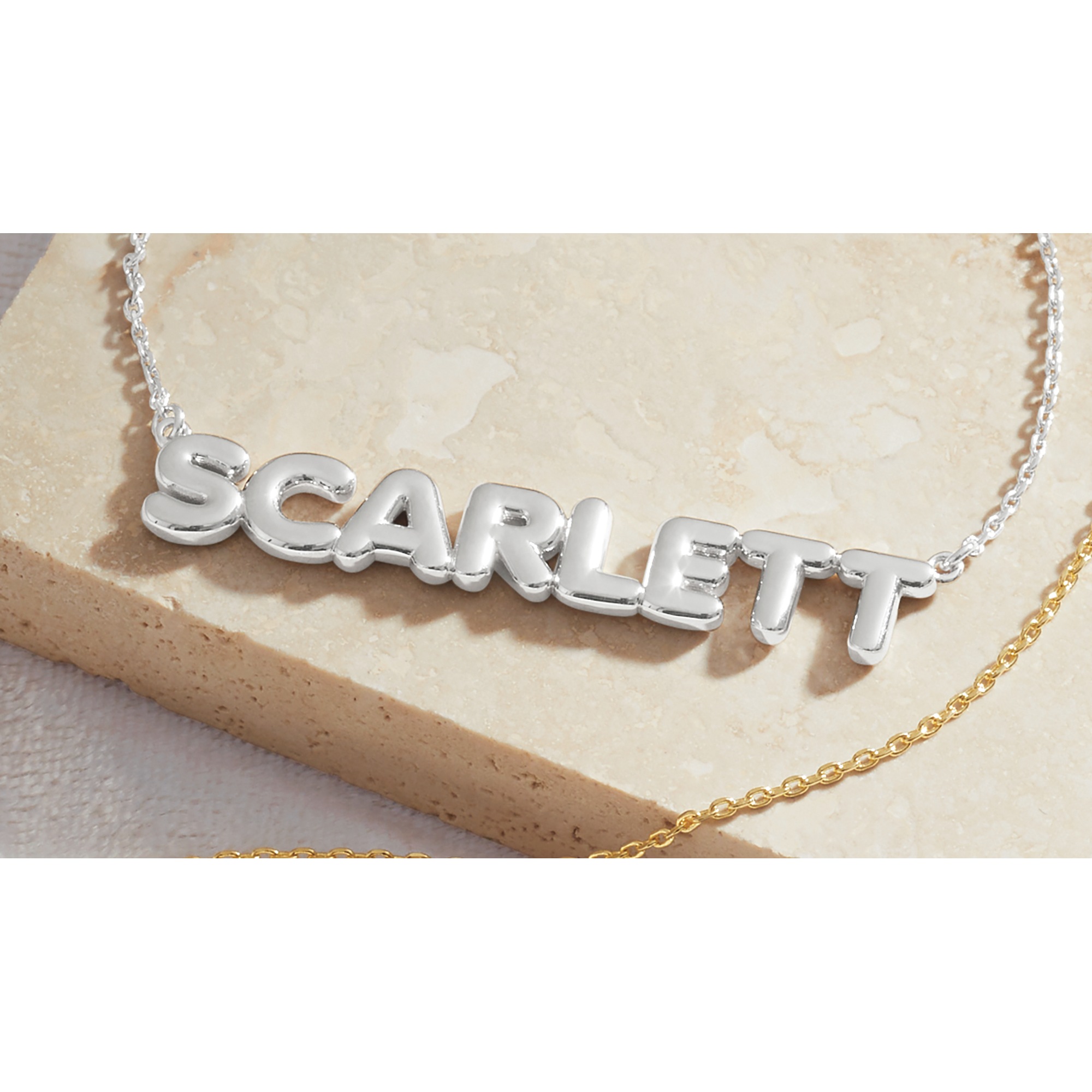 Personalized Name Bubble Letters Necklace