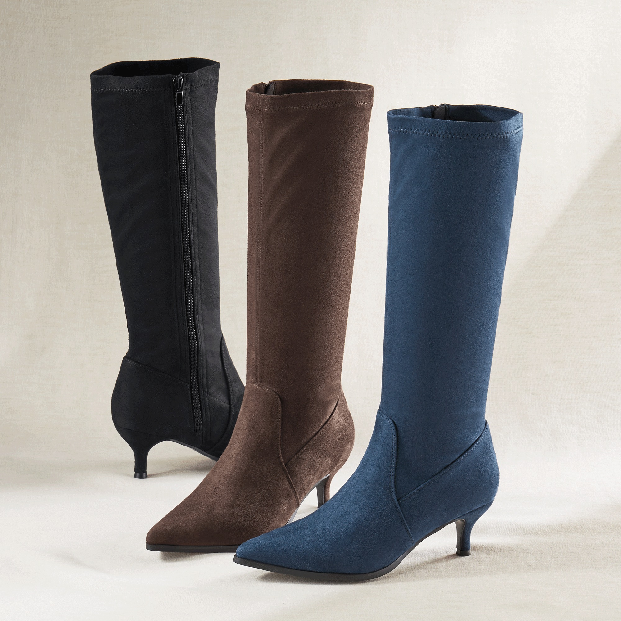 Amanda D'laurie Tall Faux-Suede Stretch Boot for Women