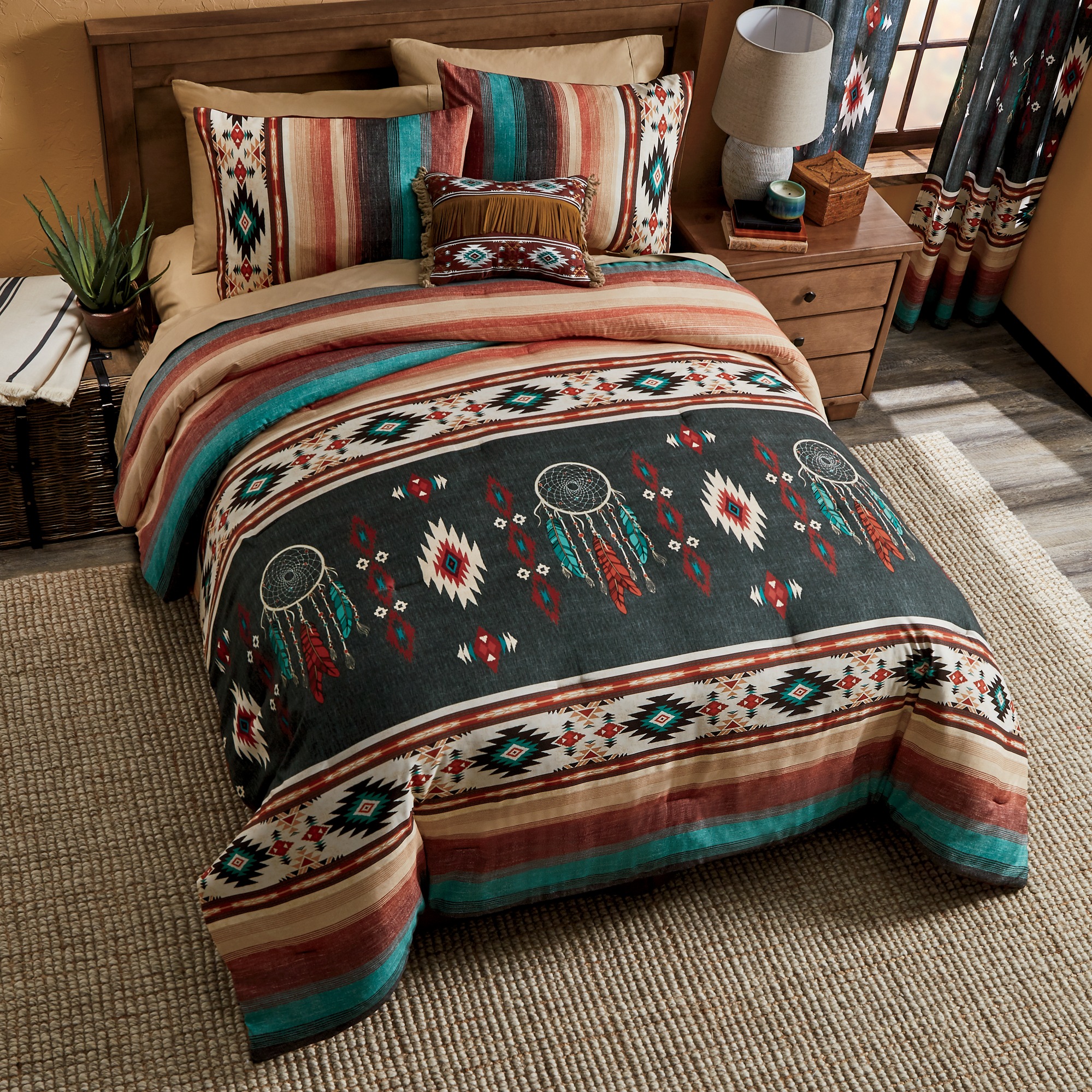 El Paso Comforter Set, Accent Pillow, Panel Pair and Valance
