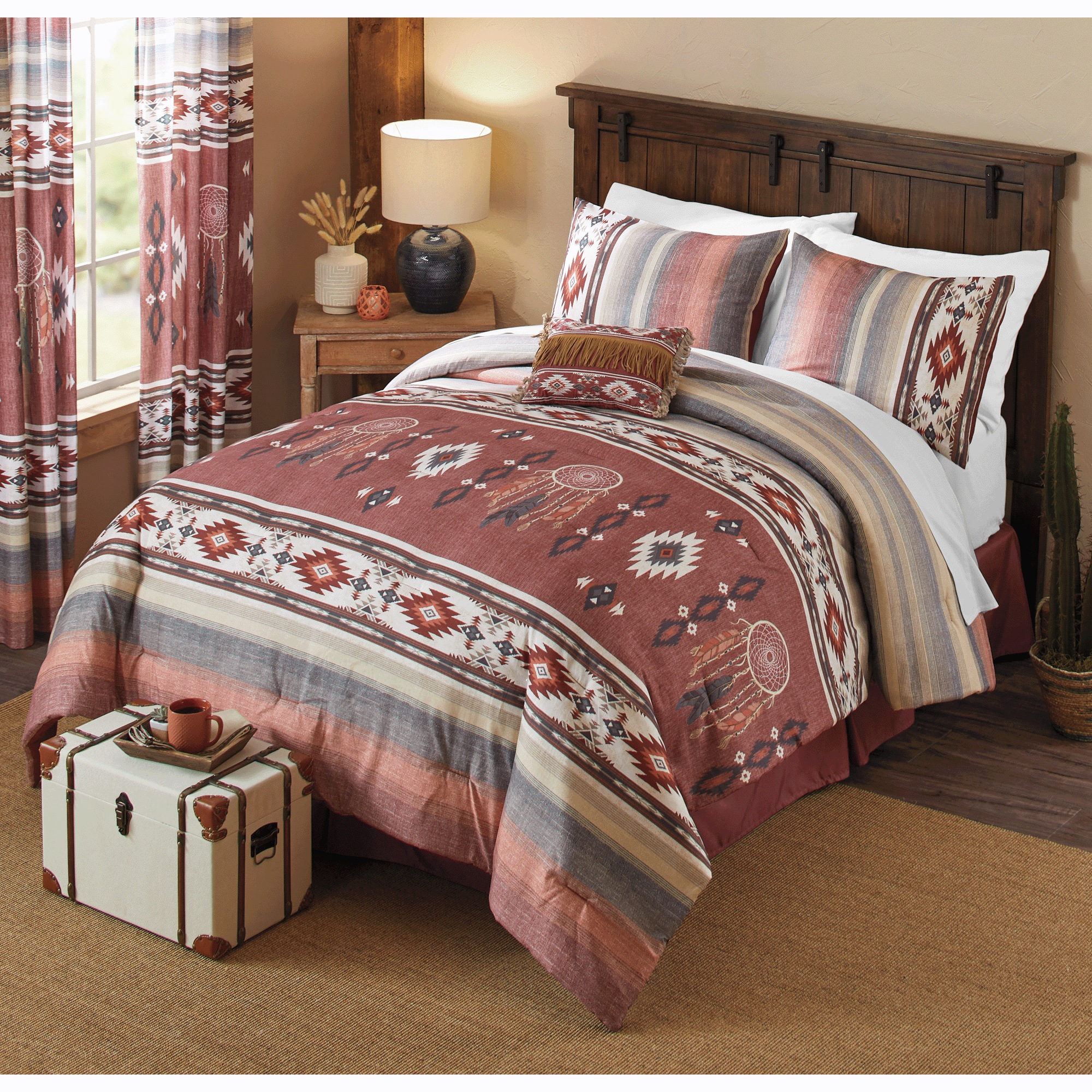 El Paso Comforter Set, Accent Pillow, Panel Pair and Valance