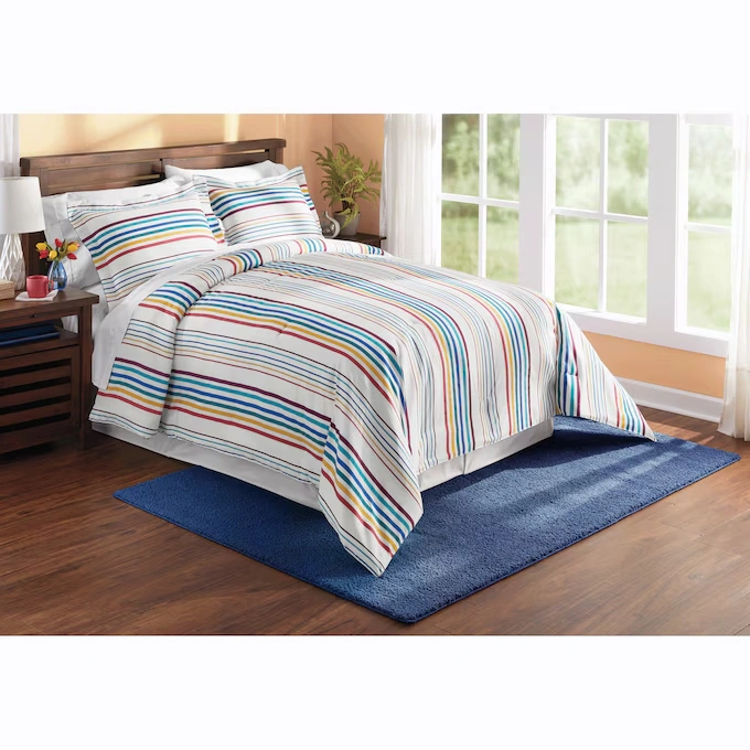 Color Connection Down-Alternative Striped Comforter Set