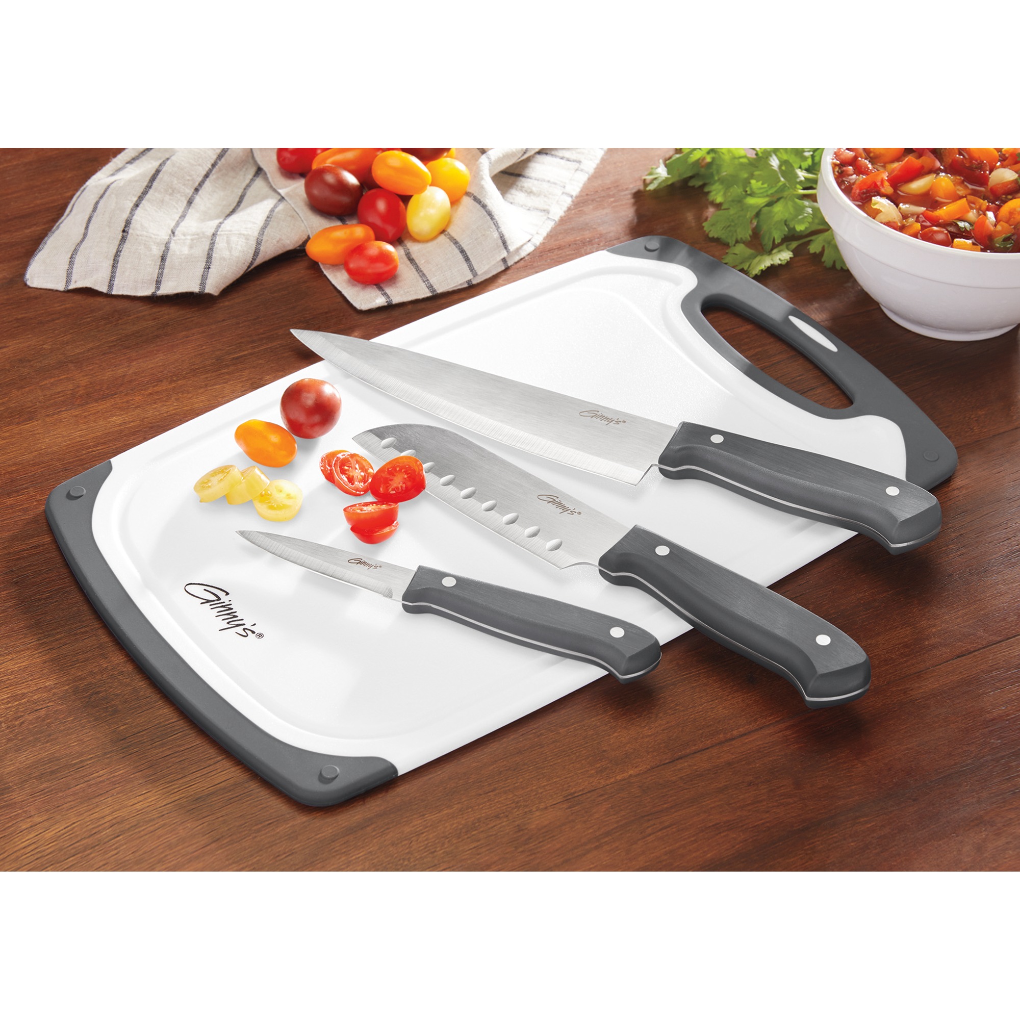 Ginny's 3-Piece Knife Set with Cutting Board