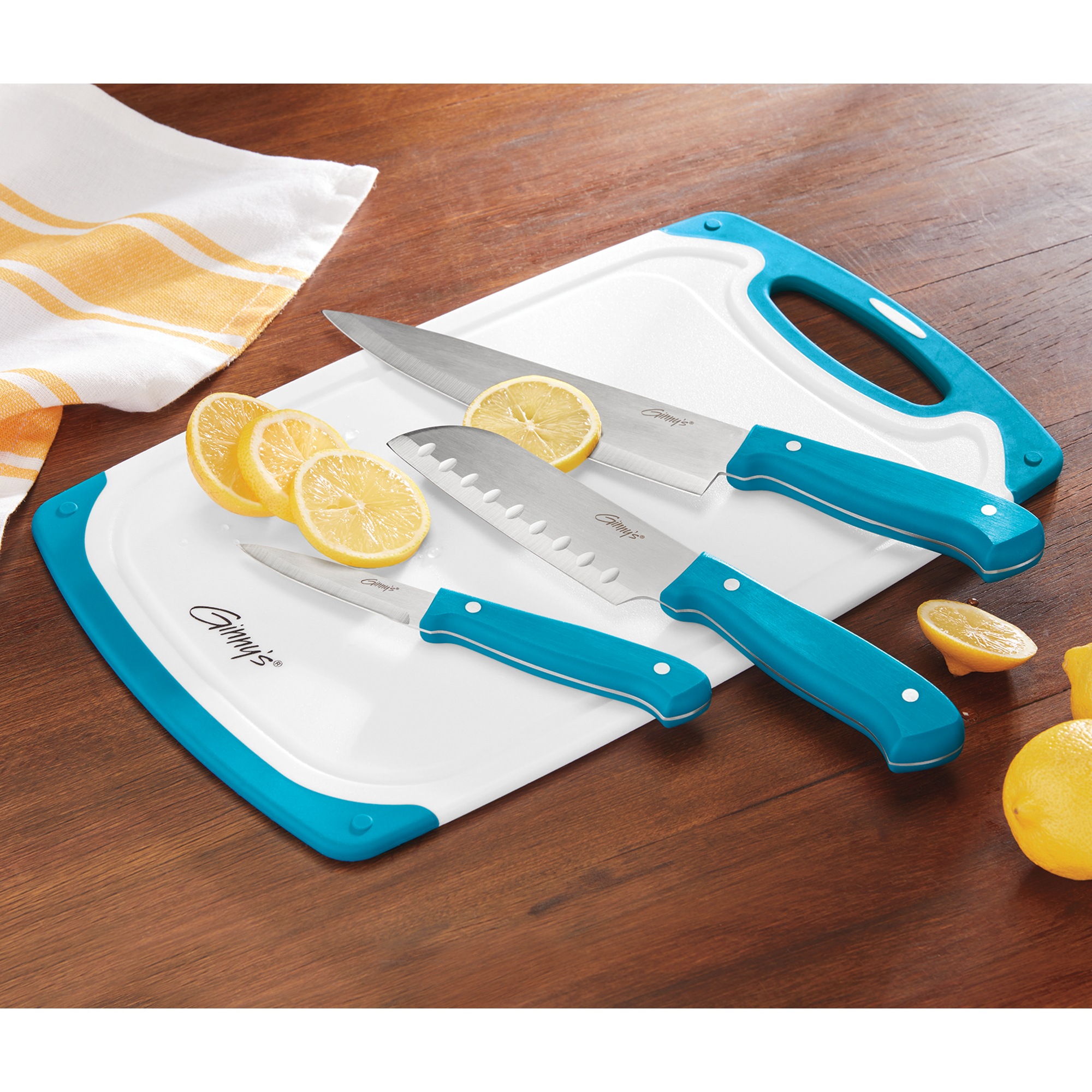 Ginny's 3-Piece Knife Set with Cutting Board