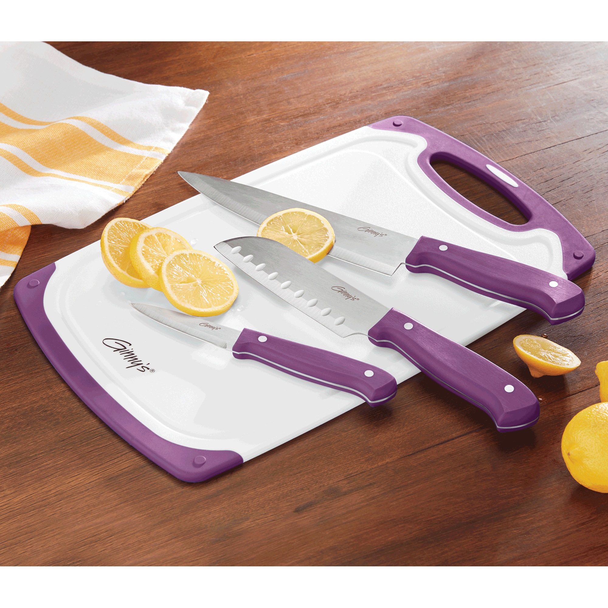 Ginny's 3-Piece Knife Set with Cutting Board