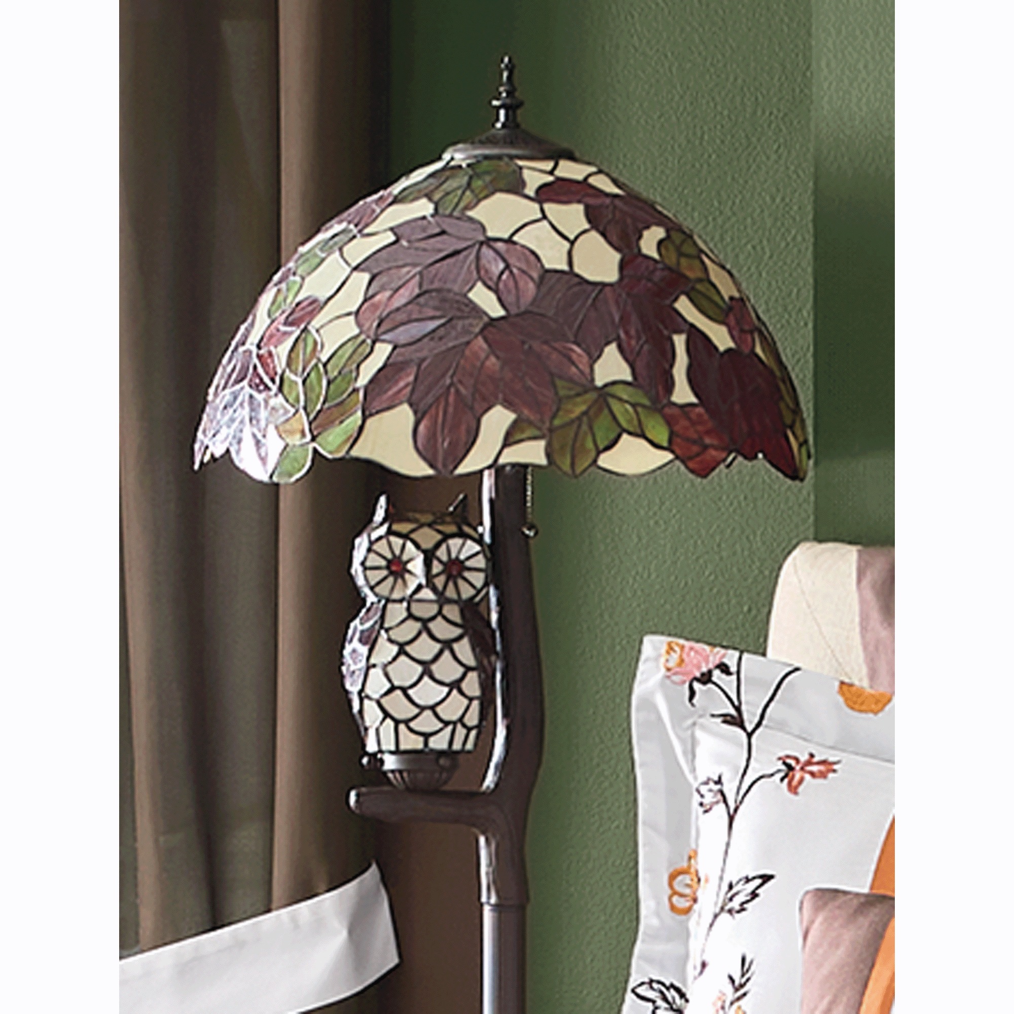 Stained Glass Owl Floor Lamp