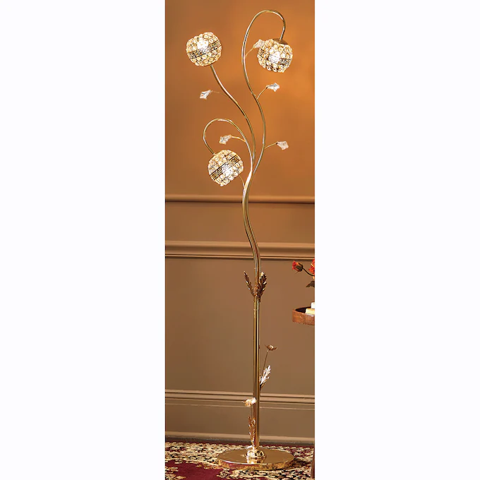 Crystal Flora 3-Globe Floor Lamp