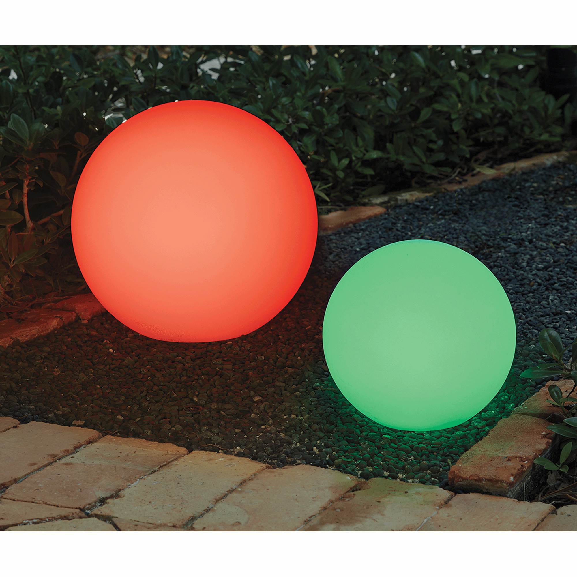 Set of 2 Color-Changing Solar Orbs 2 Set of 2 Color-Changing Solar Orbs