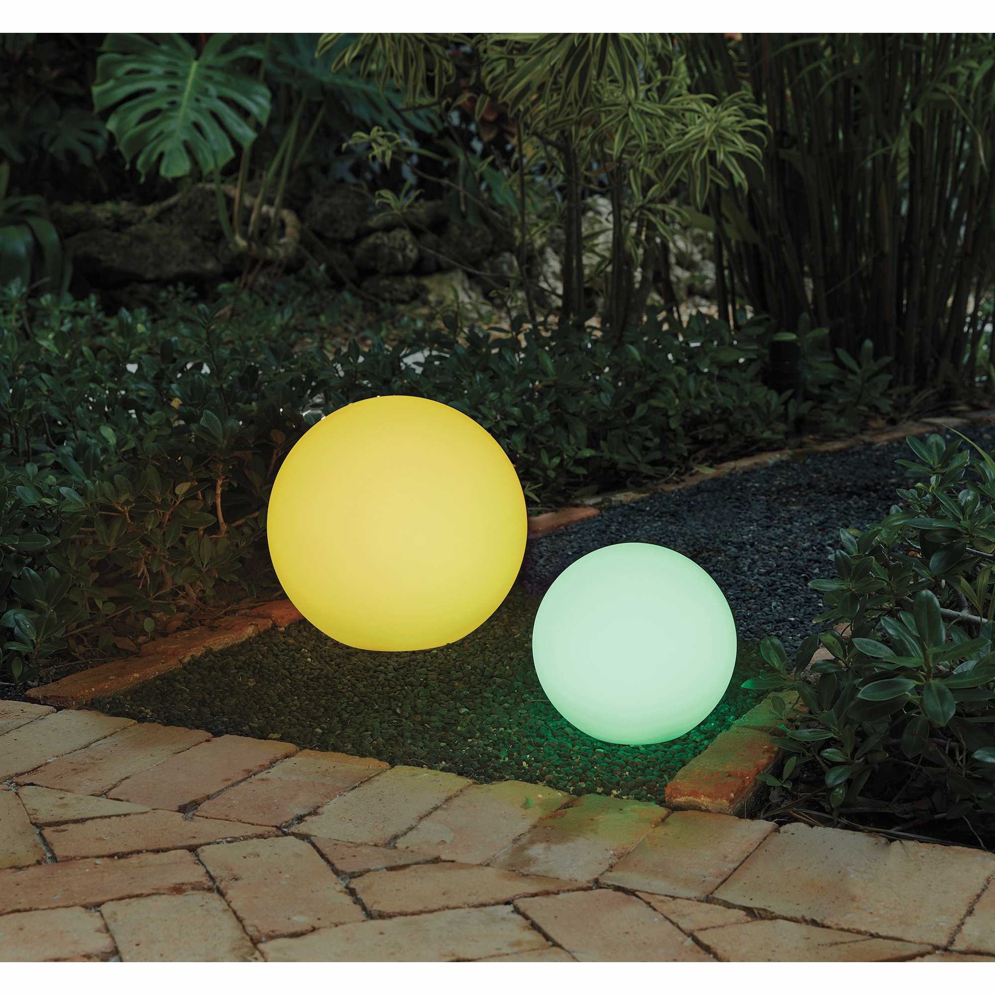 Set of 2 Color-Changing Solar Orbs 4 Set of 2 Color-Changing Solar Orbs