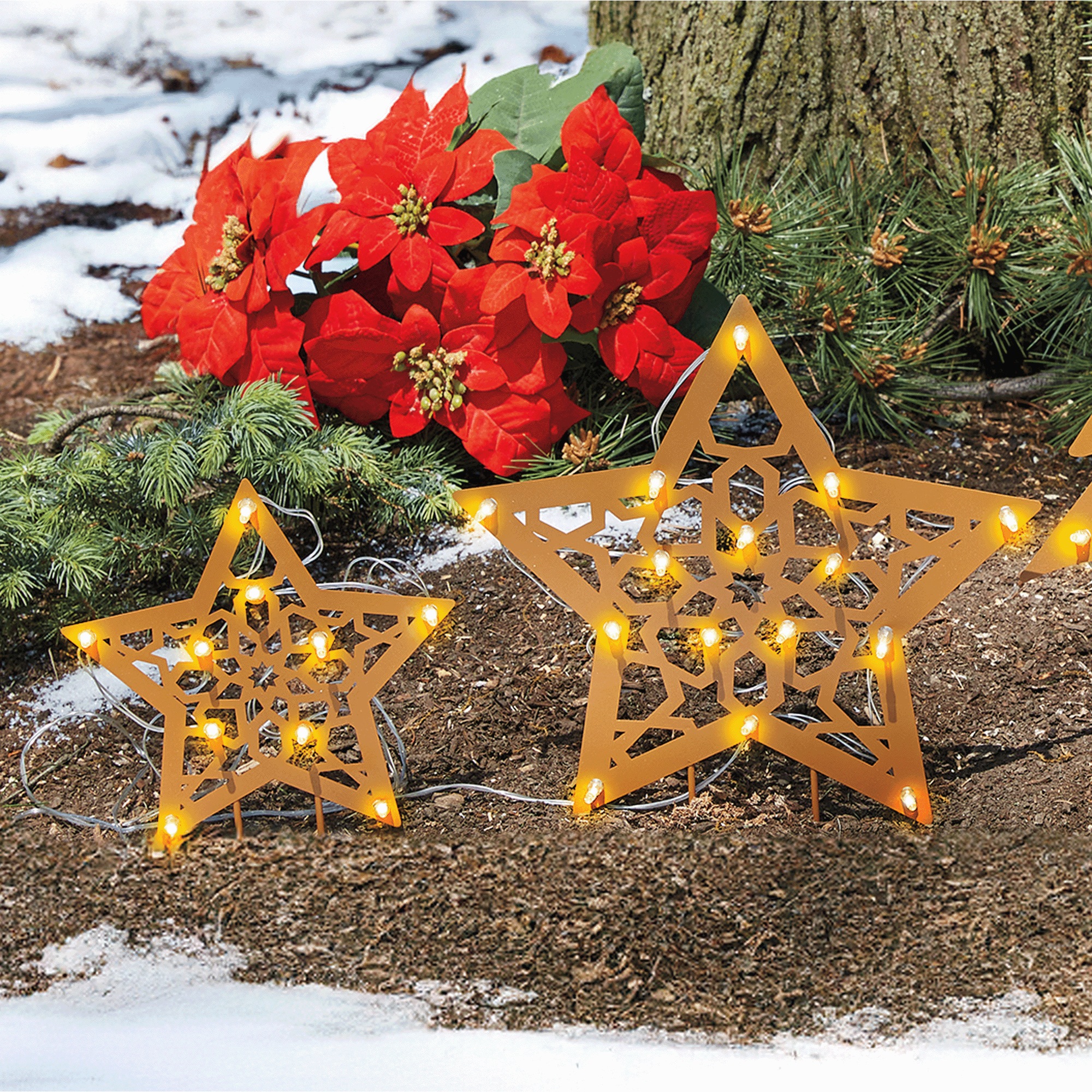 Set of 2 Solar Trees or Stars