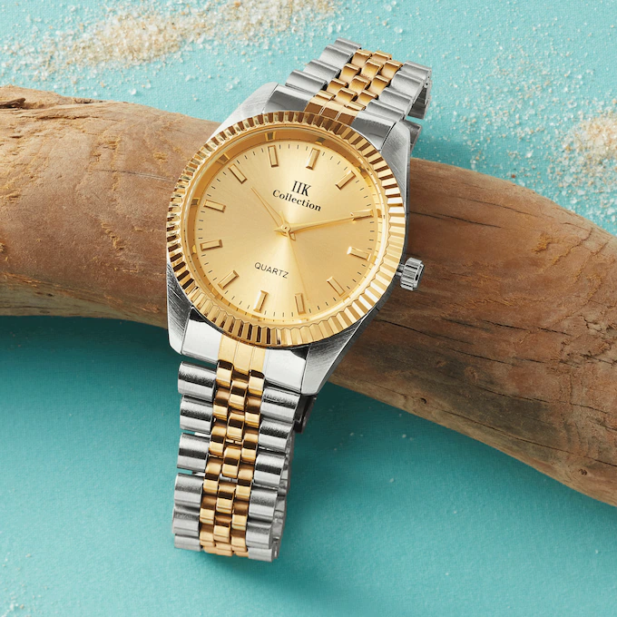 Men's Two-Tone Round Bracelet Watch