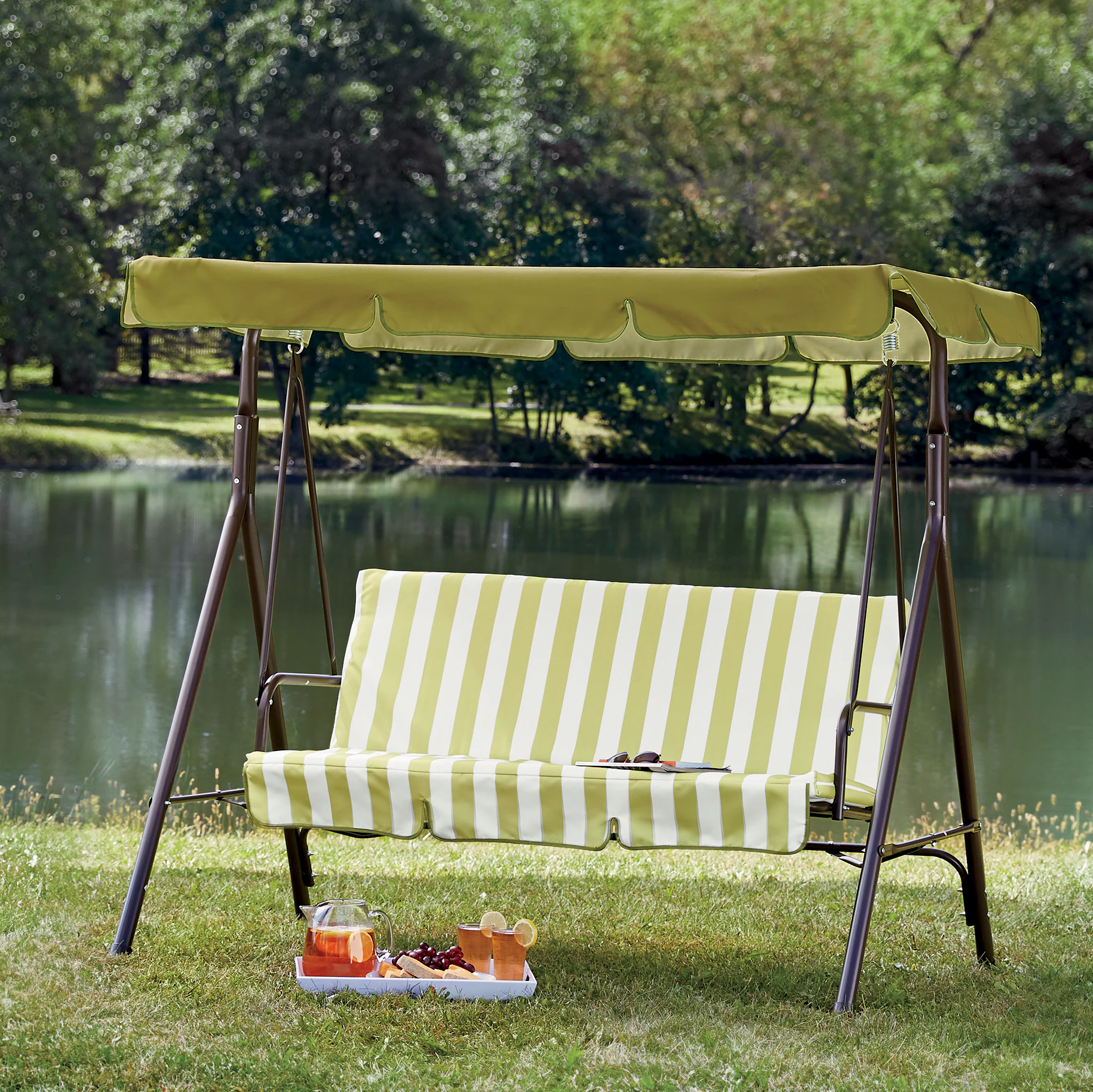 Striped Lawn Swing