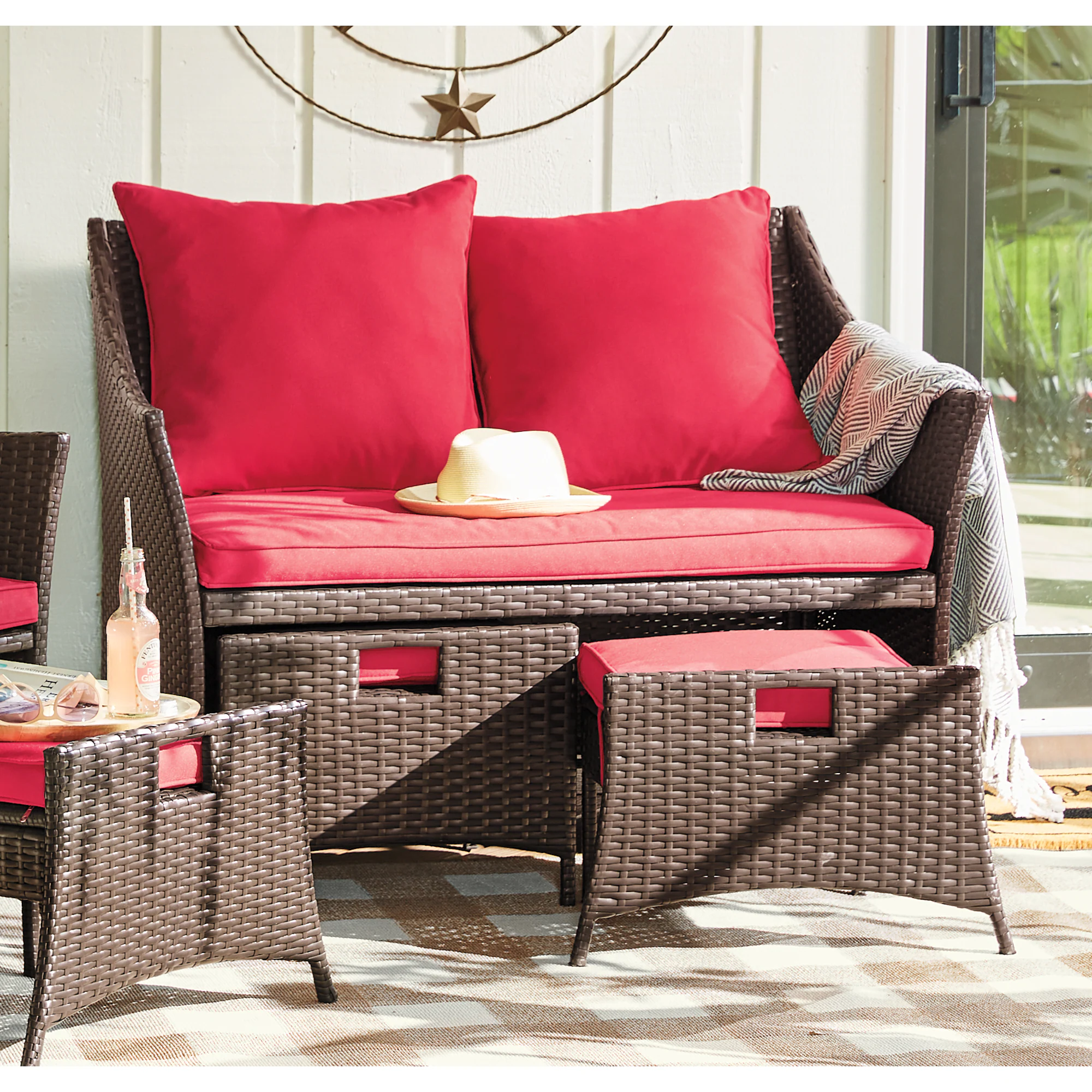 Wicker Loveseat 1 Wicker Loveseat