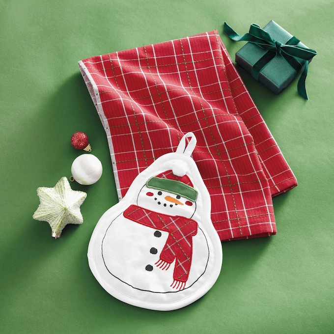 Merry Snowman Potholder Gift Set