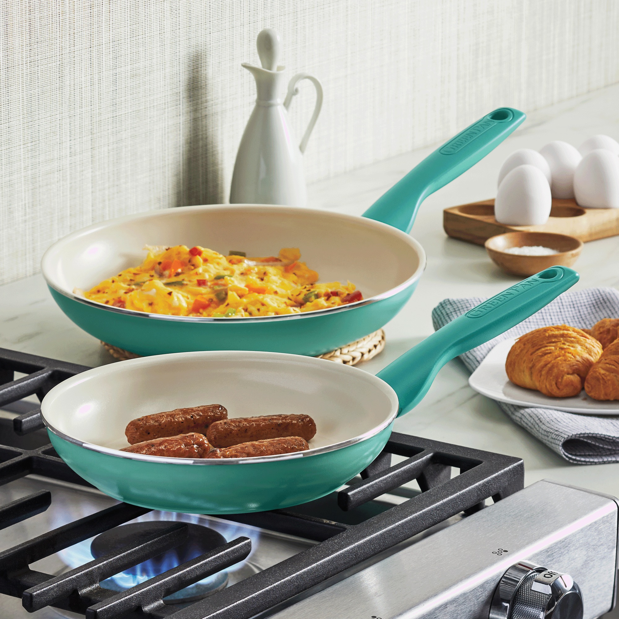 GreenPan Rio Set of 2 Fry Pans