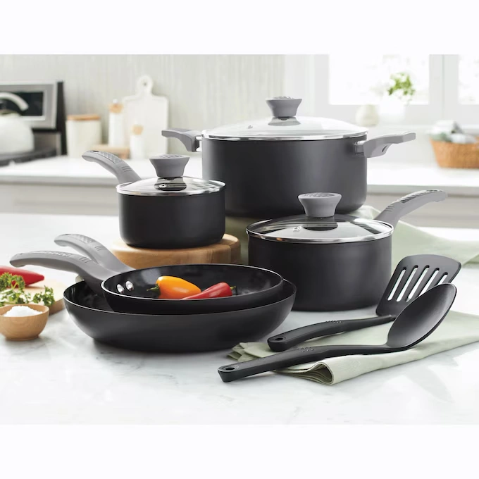 Mirro 10-Piece Get a Grip Ceramic Cookware Set 1 Mirro 10-Piece Get a Grip Ceramic Cookware Set