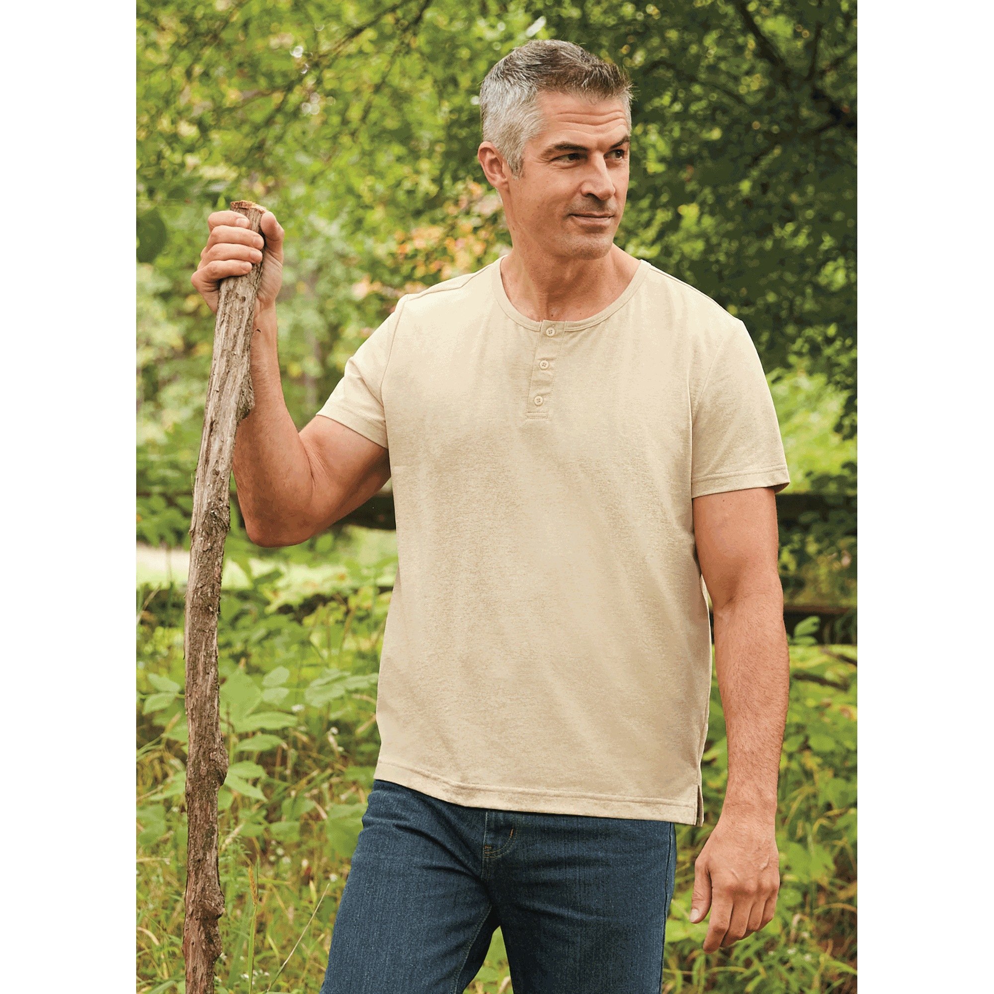 Outdoor Short-Sleeve Henley