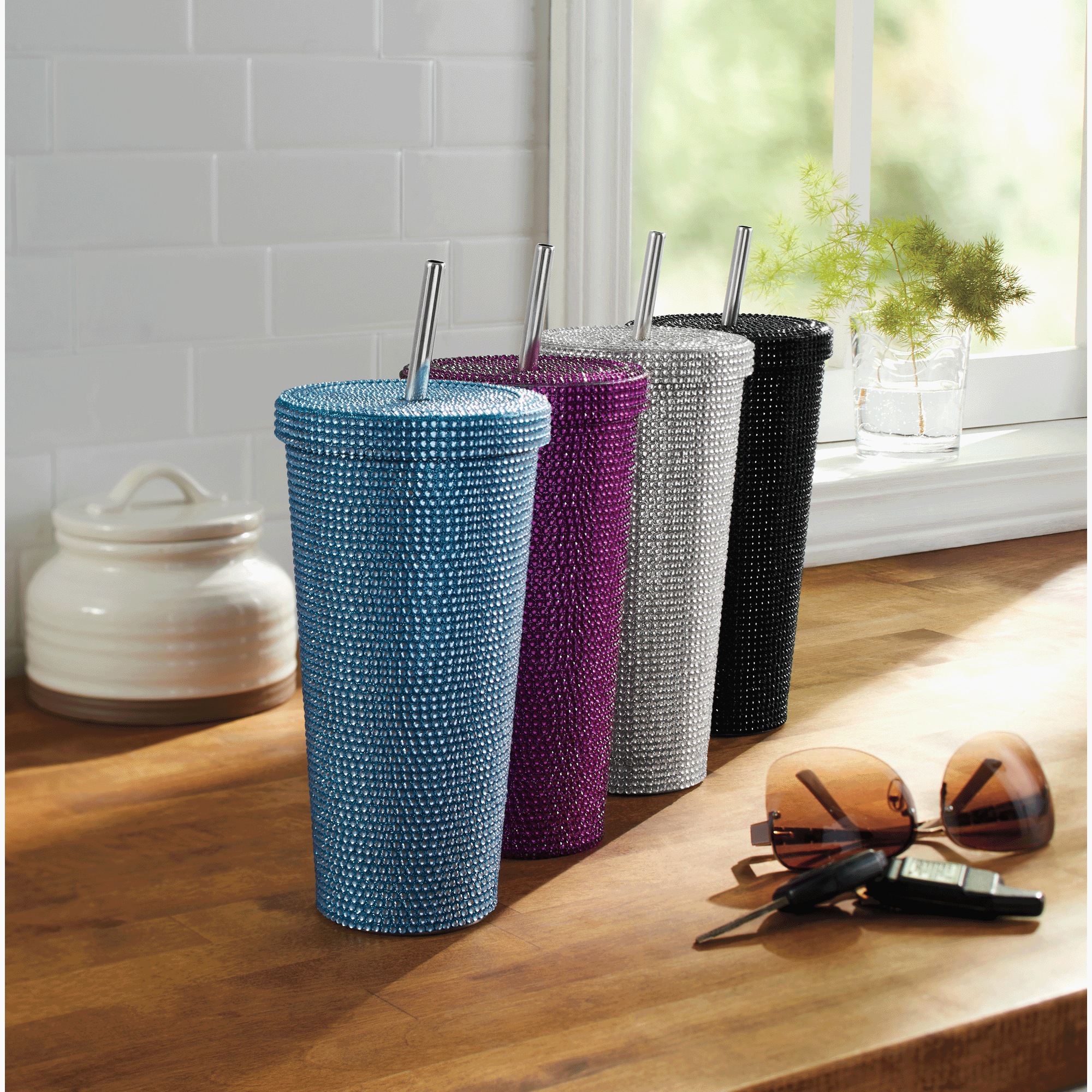Rhinestone Double Wall Stainless Steel Travel Cup