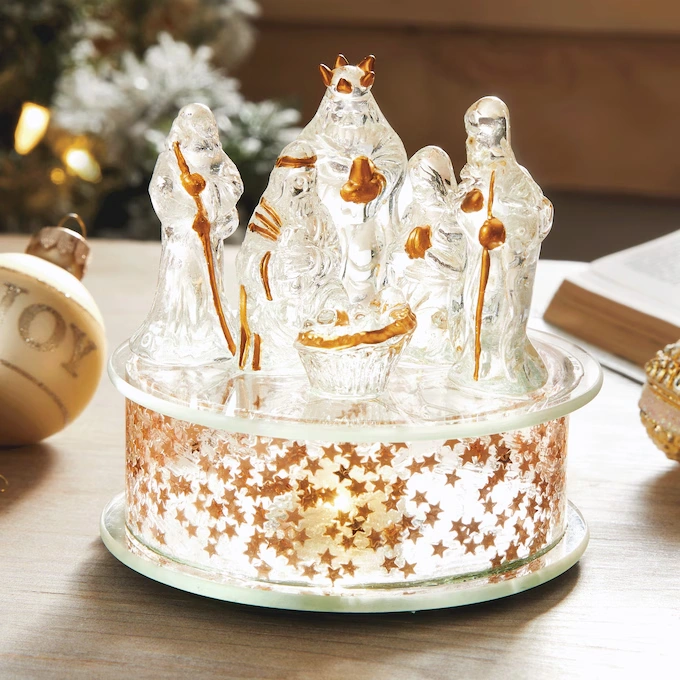 Lit Glass Nativity Set 1 Lit Glass Nativity Set