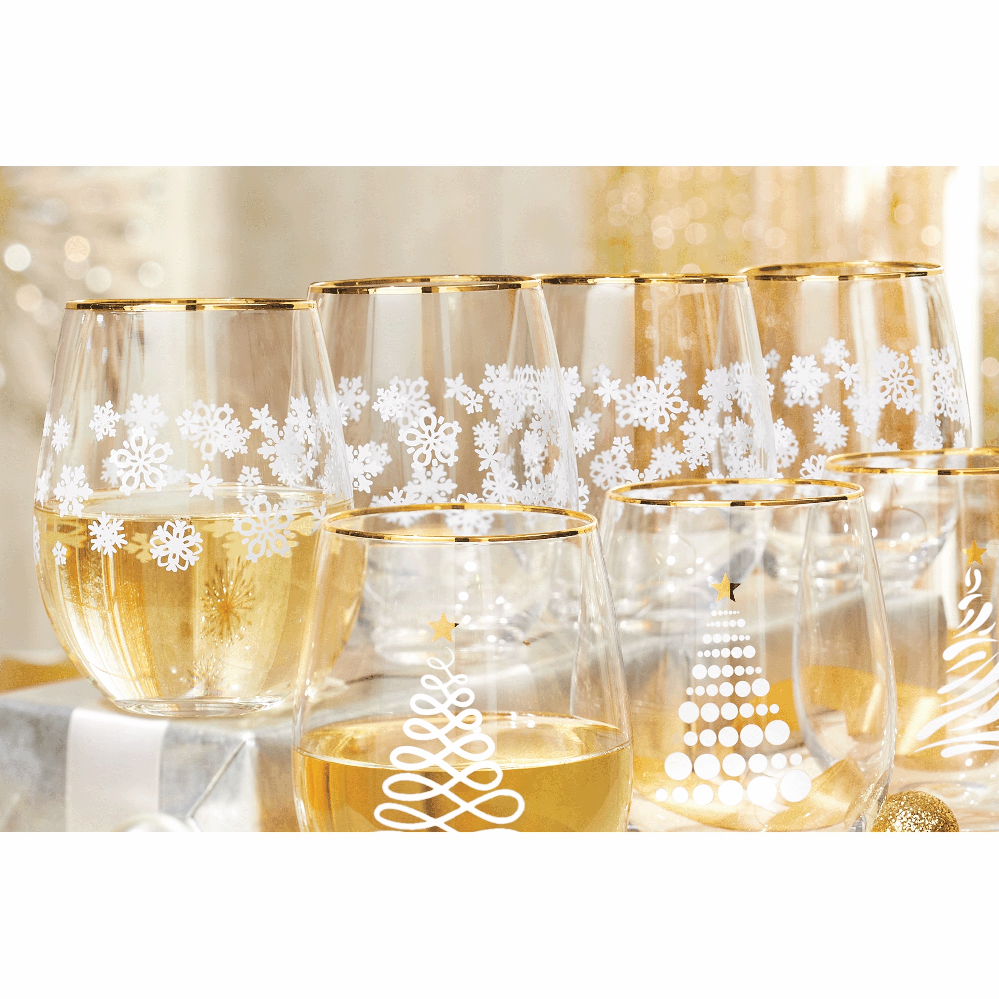 Celebrations by Mikasa Set of 4 Stemless Wine Glasses