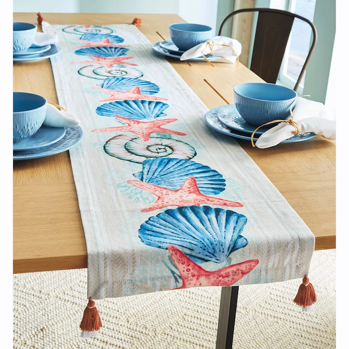 Coastal Shells Table Runner