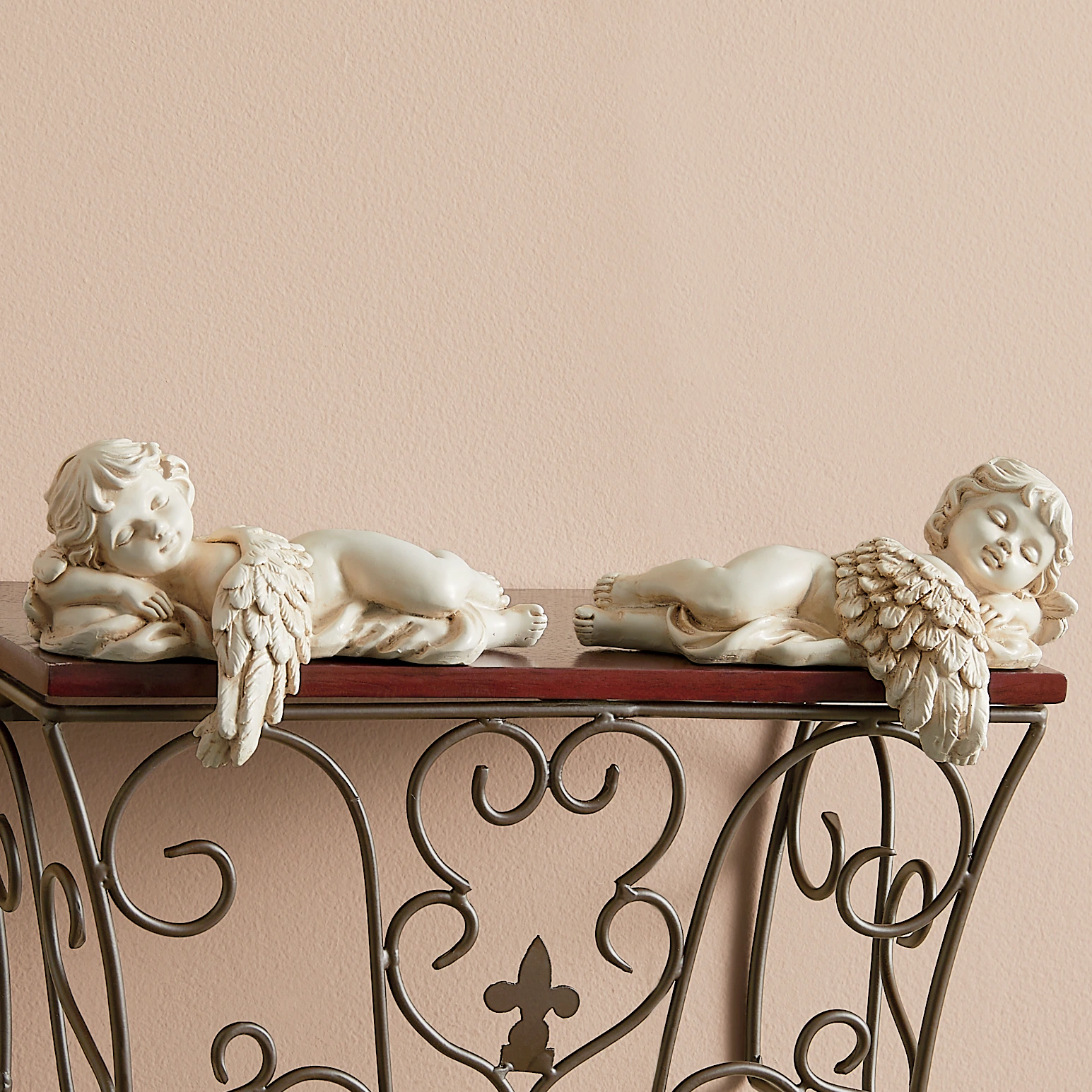 2-Piece Cherub Angel Shelf Sitter Set