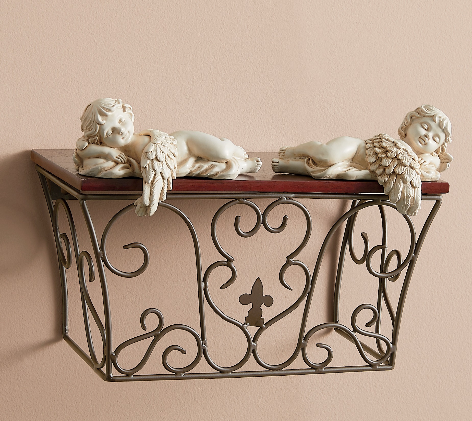 2-Piece Cherub Angel Shelf Sitter Set