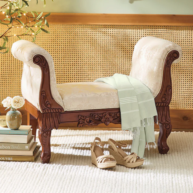 Lillianna Carved Bench