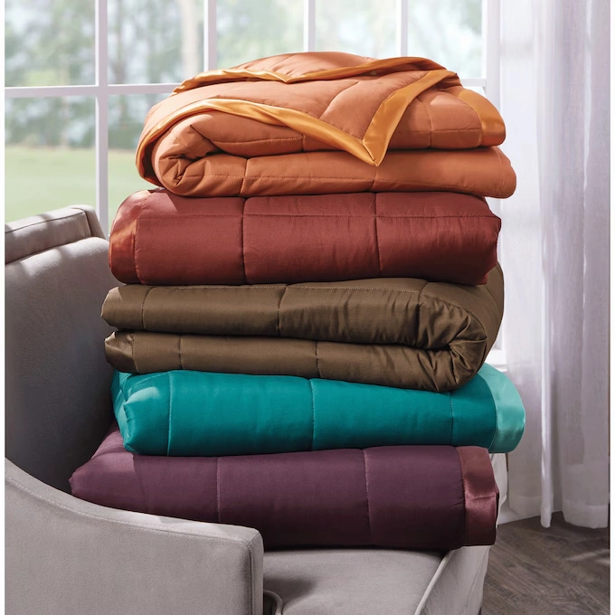 Color Connection Down-Alternative Satin-Trim Blanket