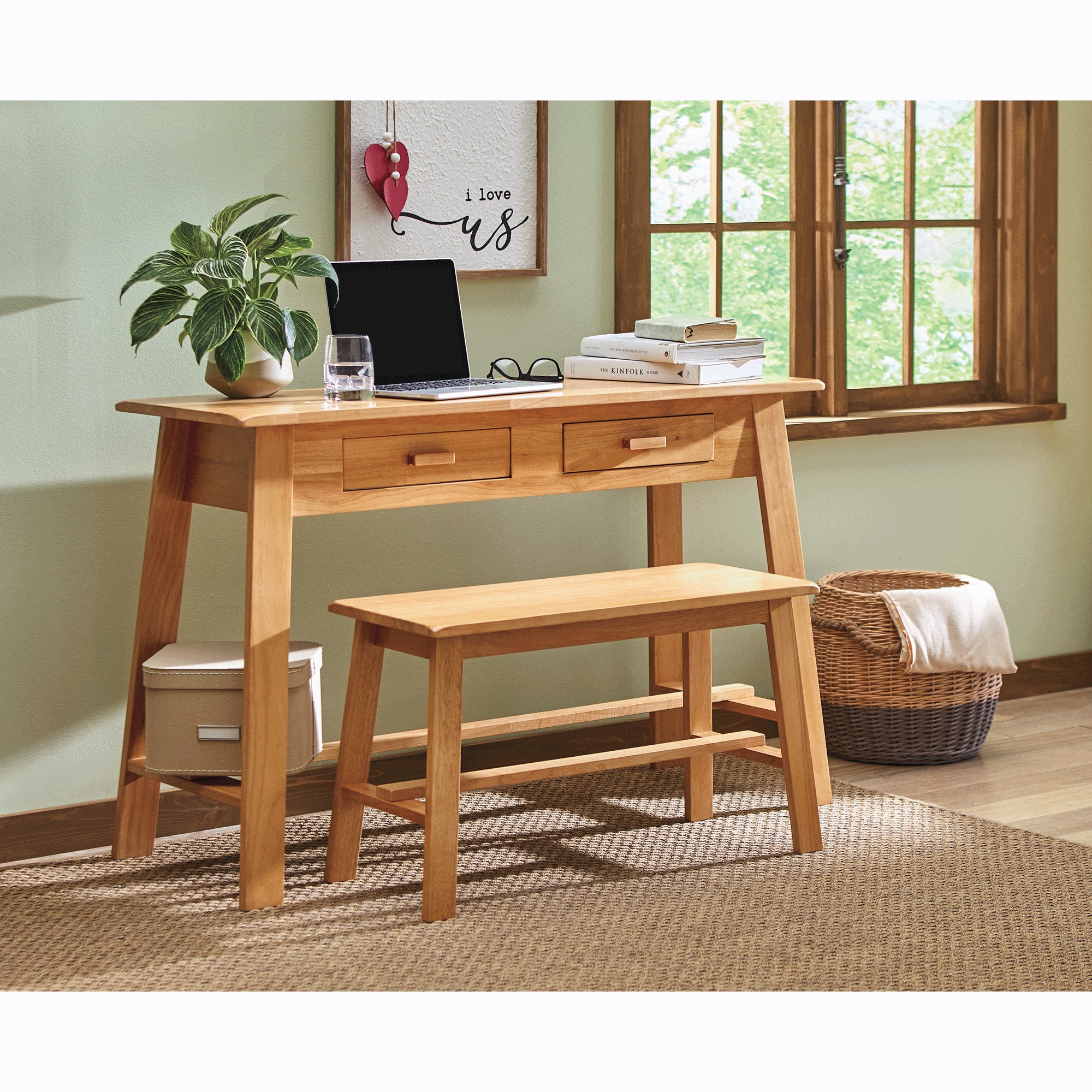 Rustic Desk and Bench