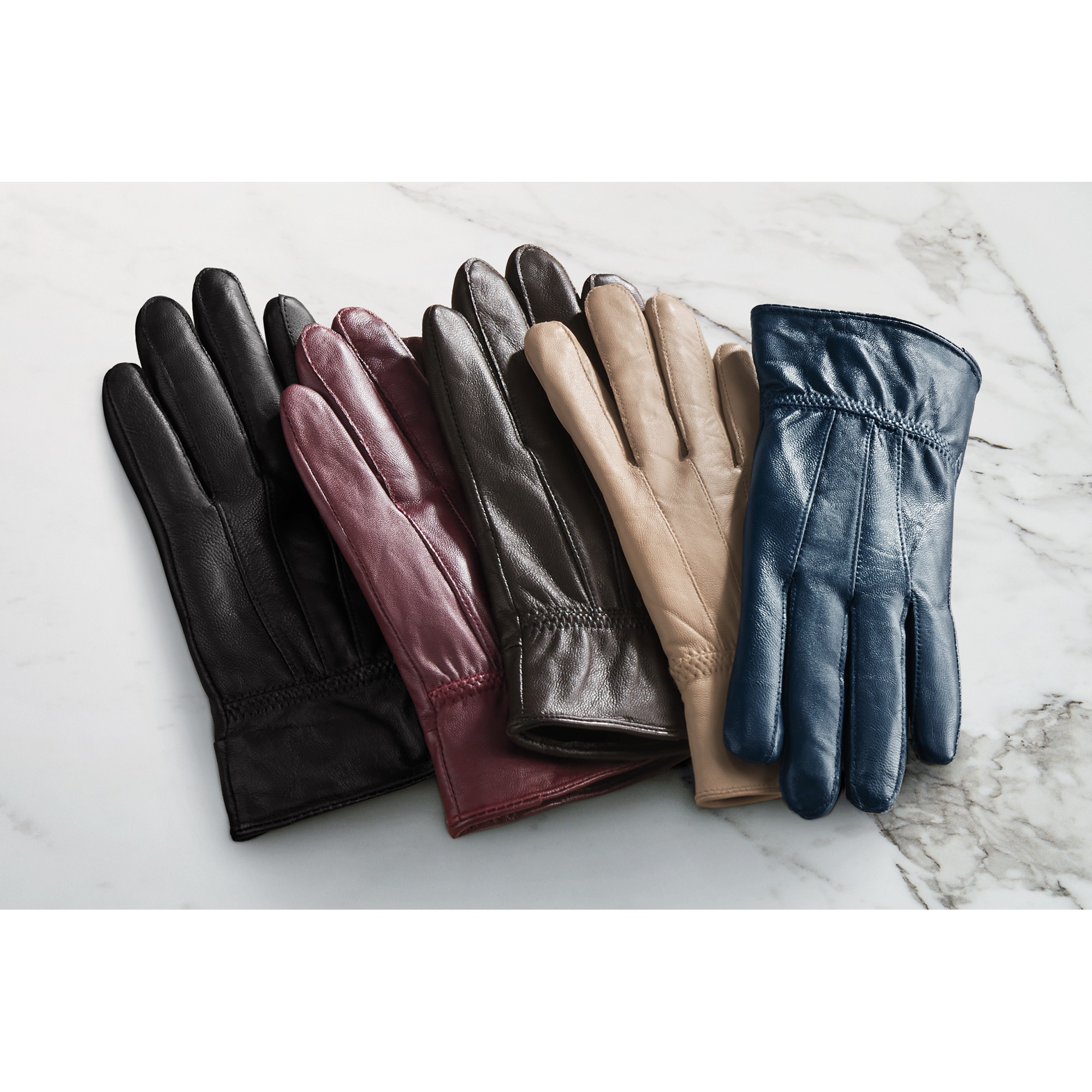 Classic Cinched Leather Gloves