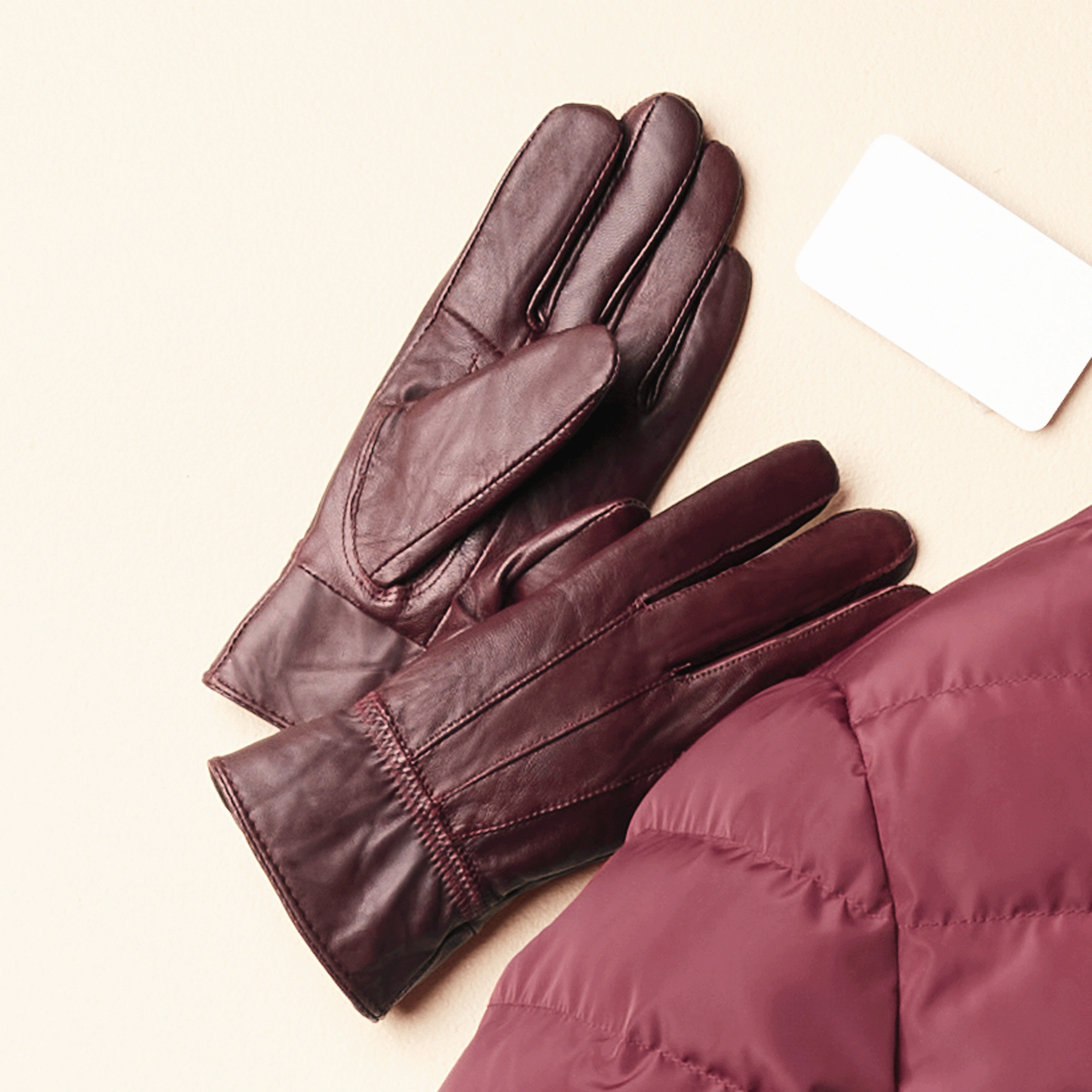 Classic Cinched Leather Gloves 4 Classic Cinched Leather Gloves
