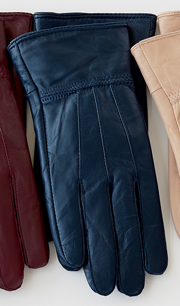 Classic Cinched Leather Gloves 5 Classic Cinched Leather Gloves