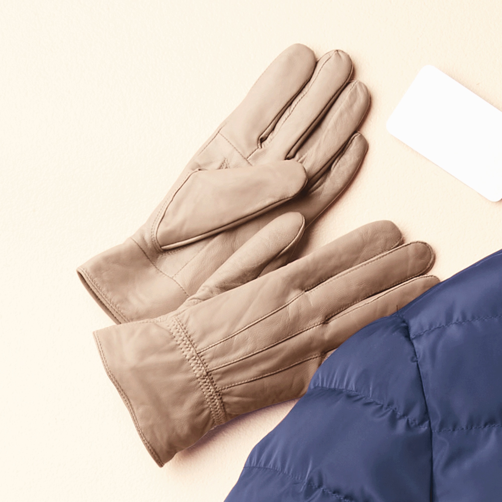 Classic Cinched Leather Gloves 6 Classic Cinched Leather Gloves