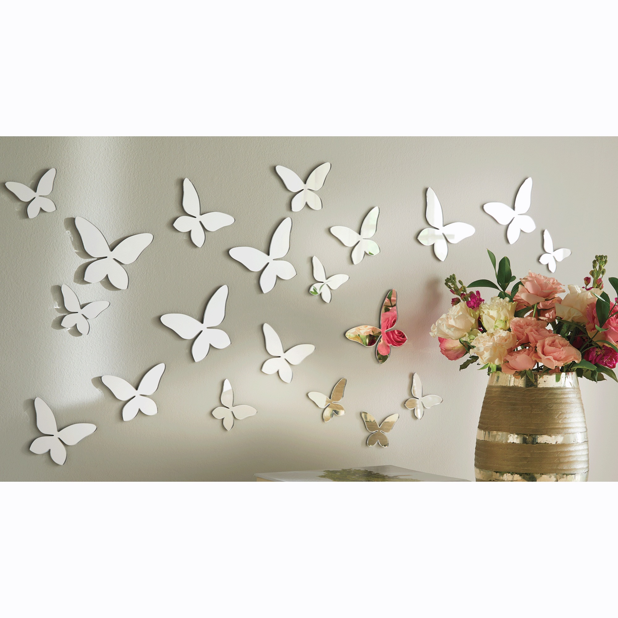 20-Piece Butterfly Wall Decals